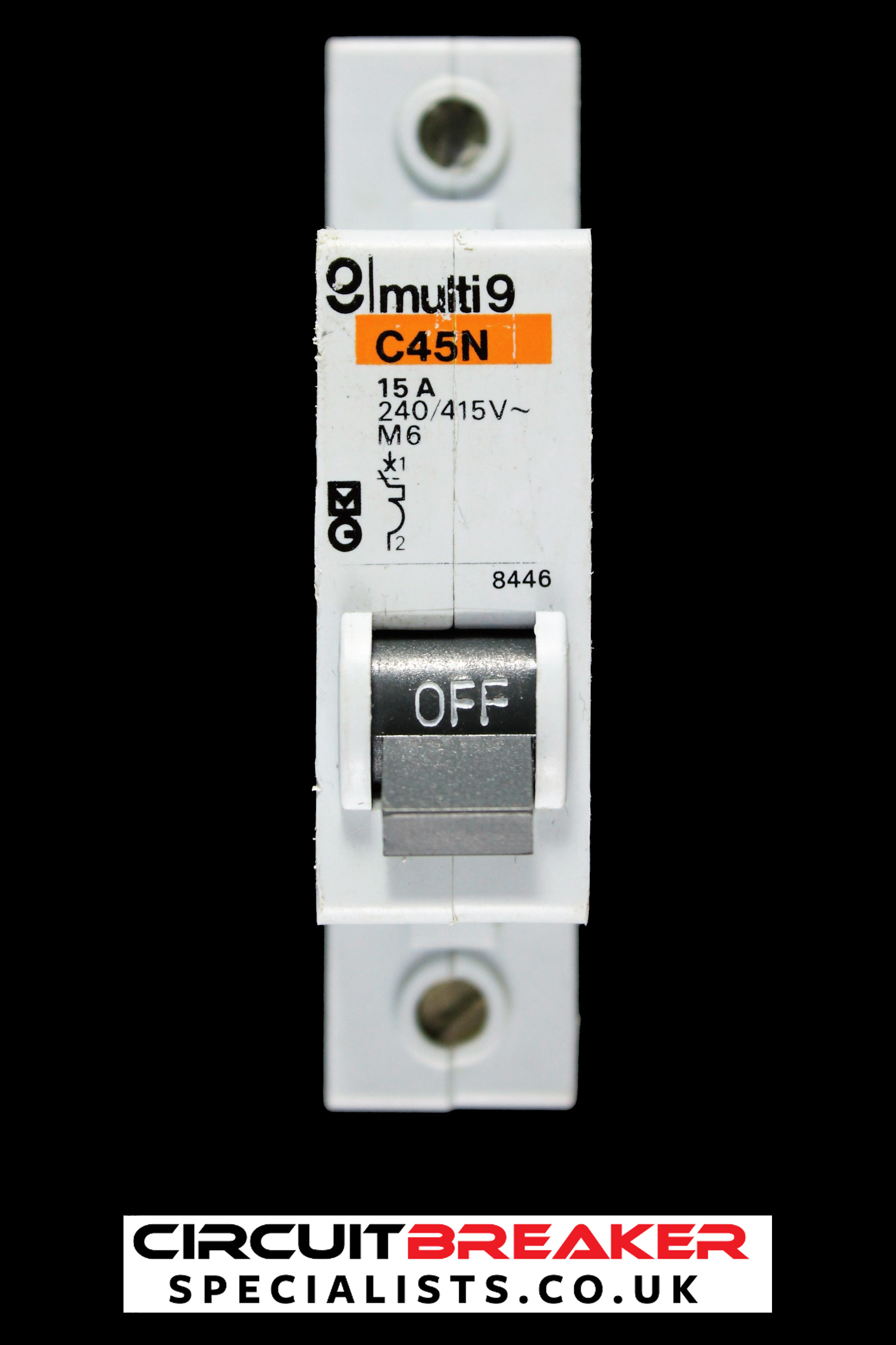 MERLIN GERIN 15 AMP TYPE 2 M6 MCB CIRCUIT BREAKER 8446 C45N