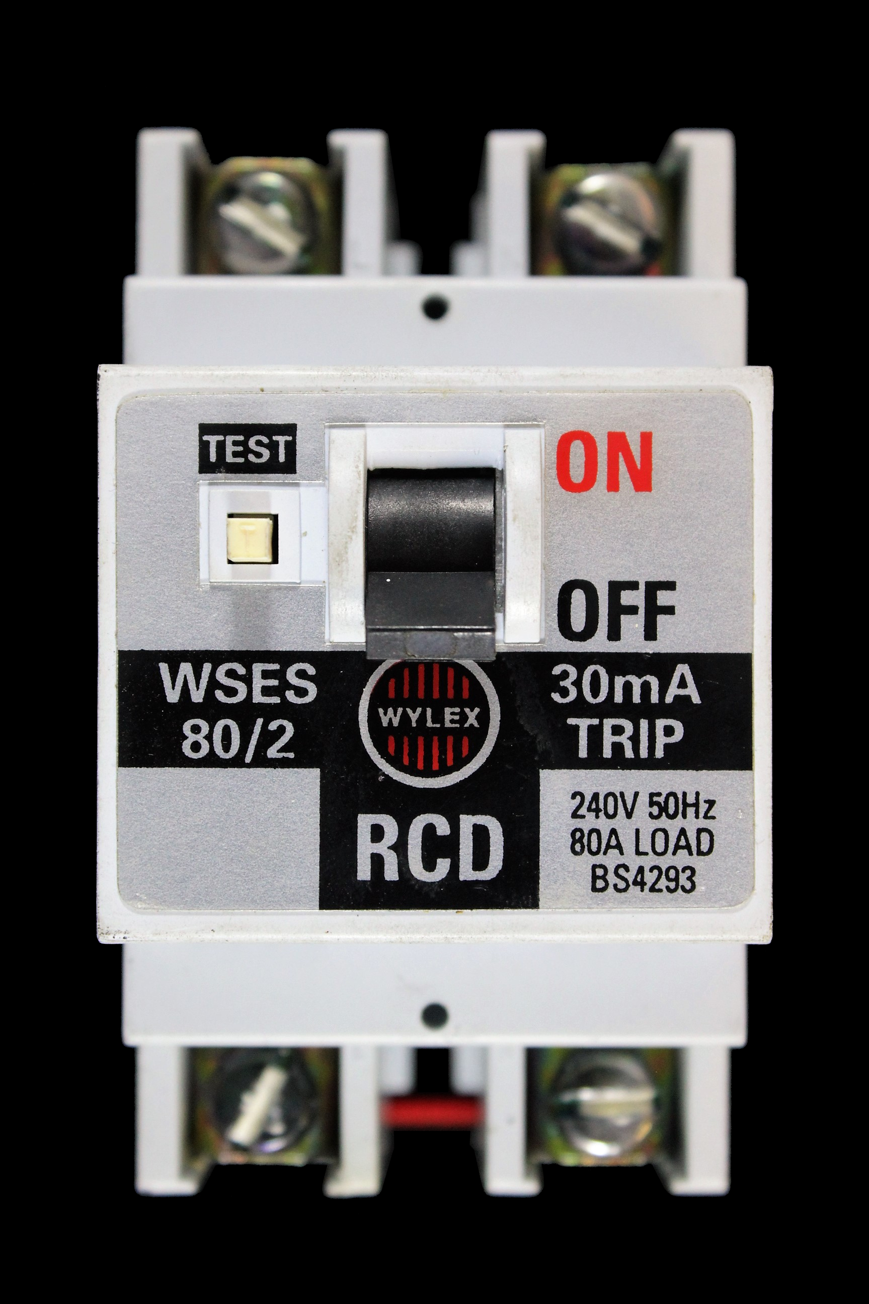 WYLEX 80 AMP 30mA DOUBLE POLE RCD WSES 80/2