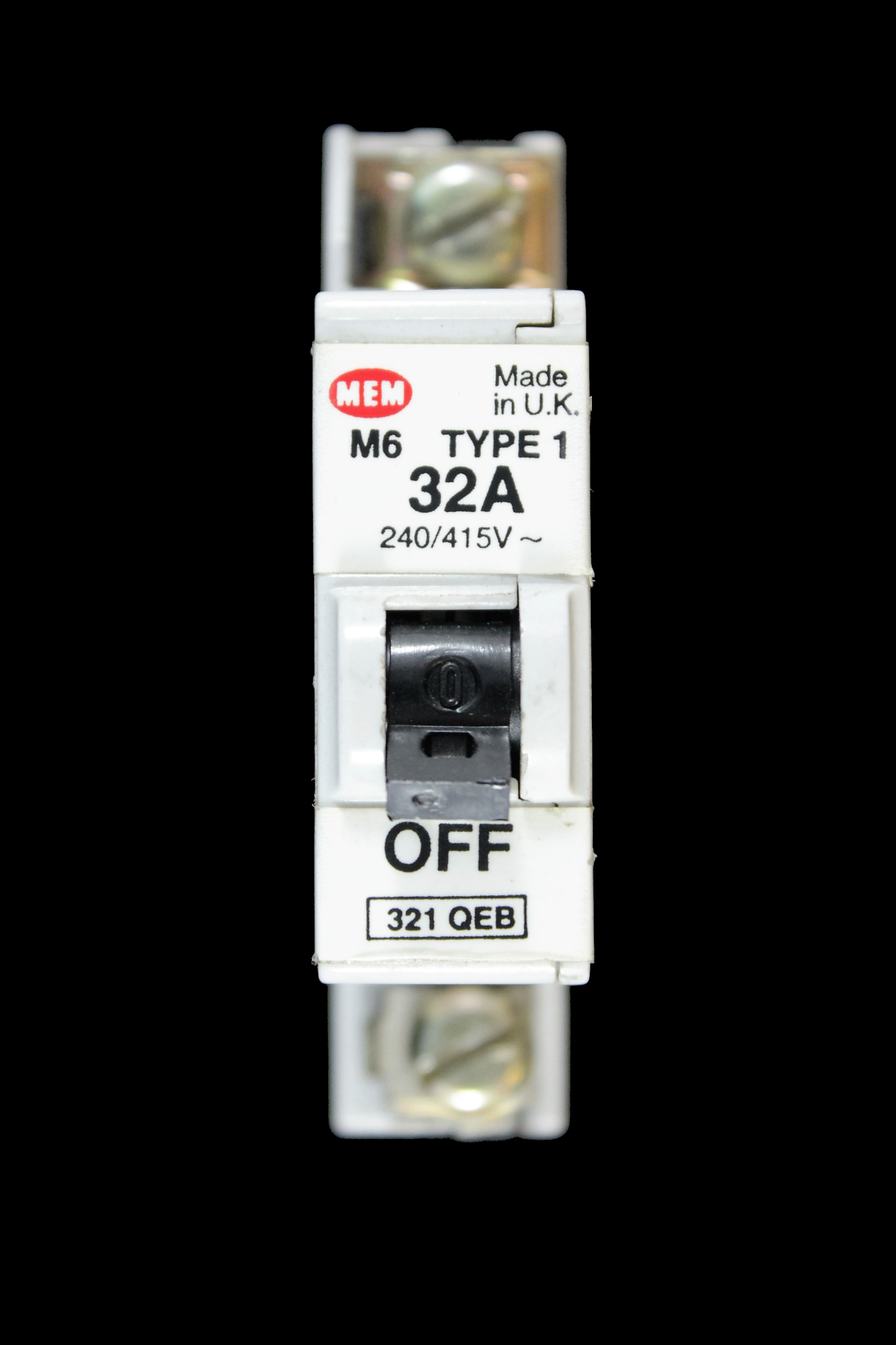 MEM 32 AMP TYPE 1 M6 MCB CIRCUIT BREAKER 321QEB