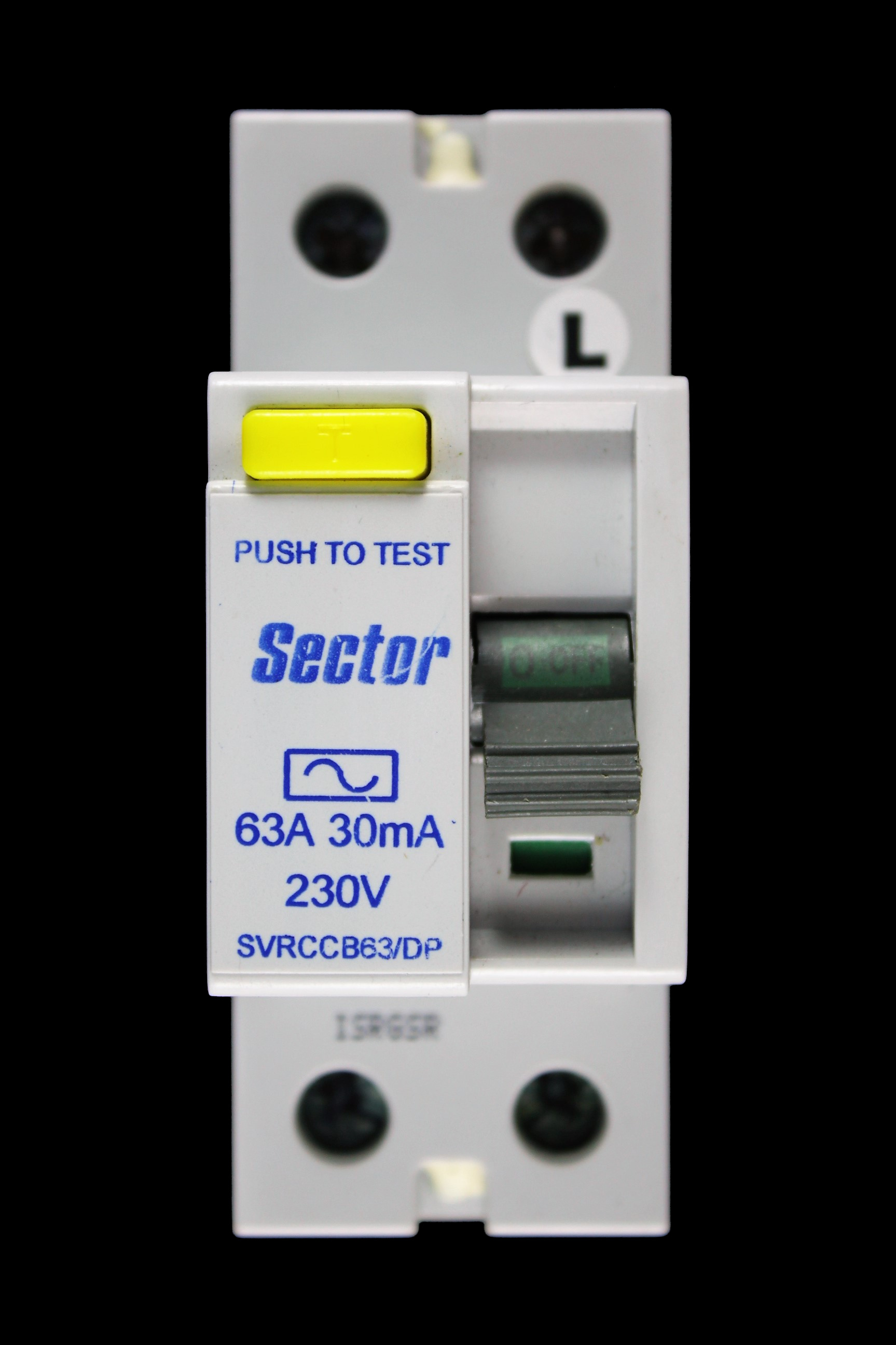 SECTOR 63 AMP 30mA DOUBLE POLE RCCB RCD TYPE AC SVRCCB63/DP B