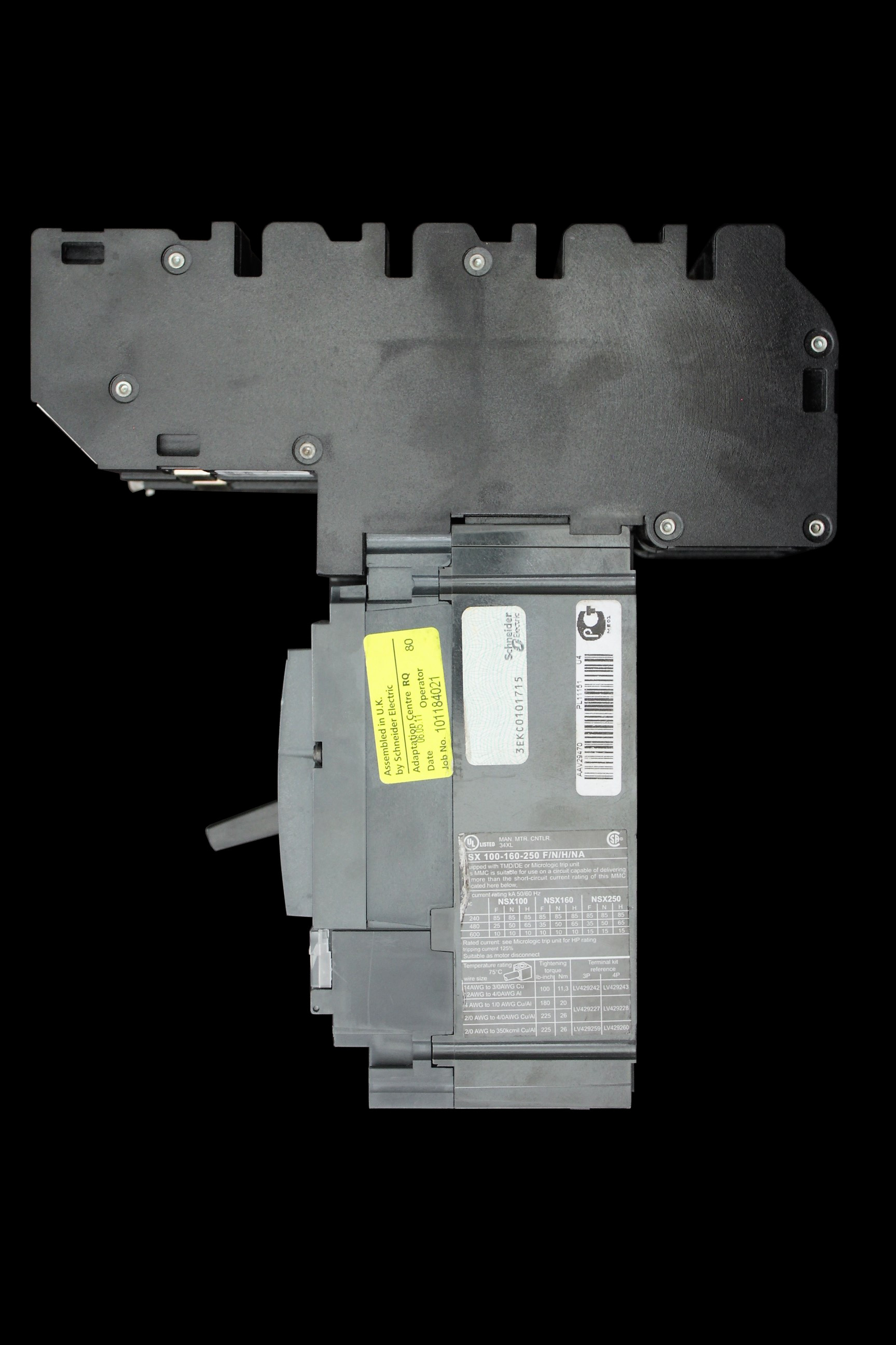 SCHNEIDER 200 AMP 36kA TRIPLE POLE MCCB NSX160F MGP2003X TM200D