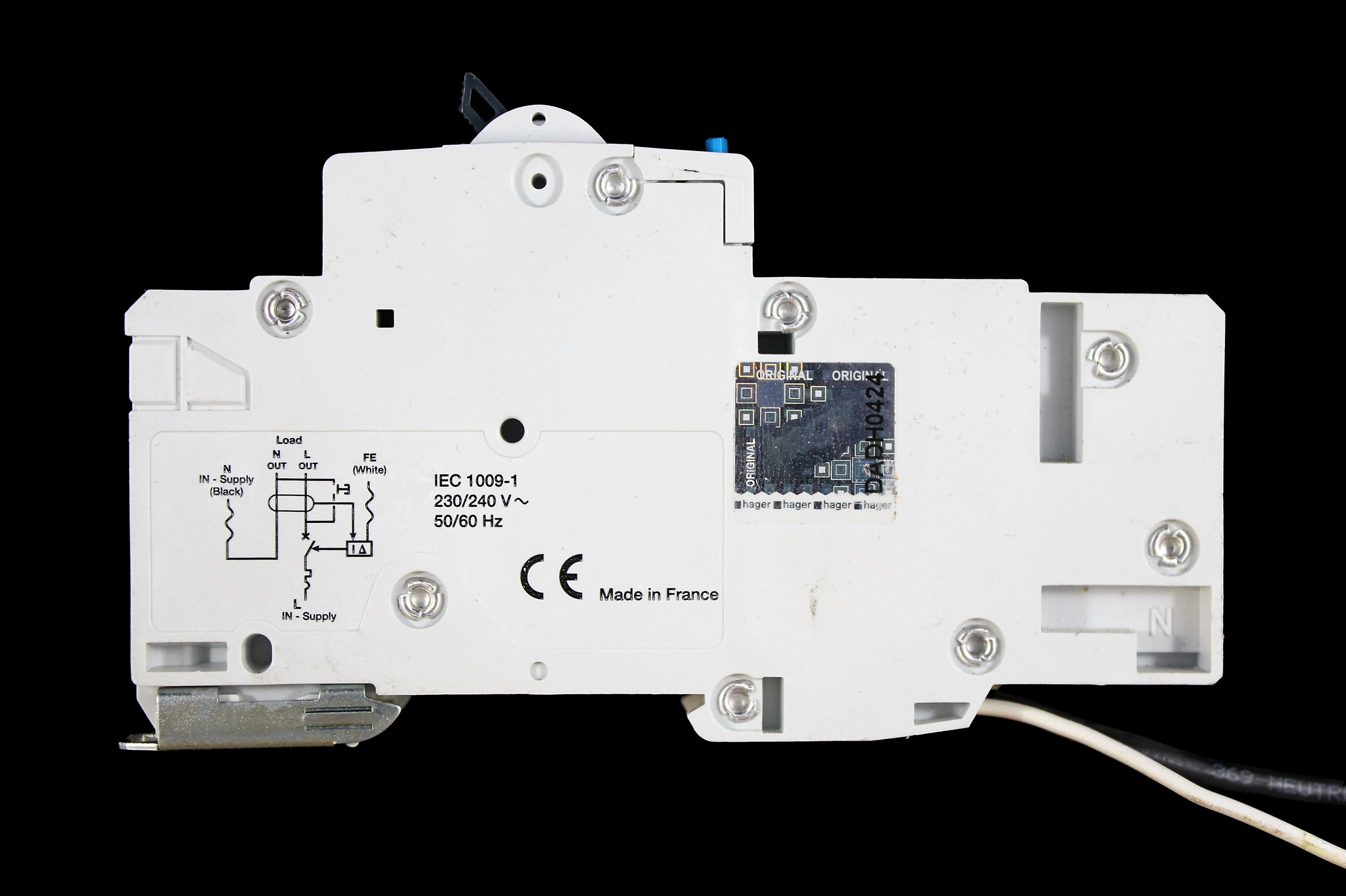 HAGER 32 AMP CURVE C 6kA 30mA RCBO TYPE AC 104284 AD125