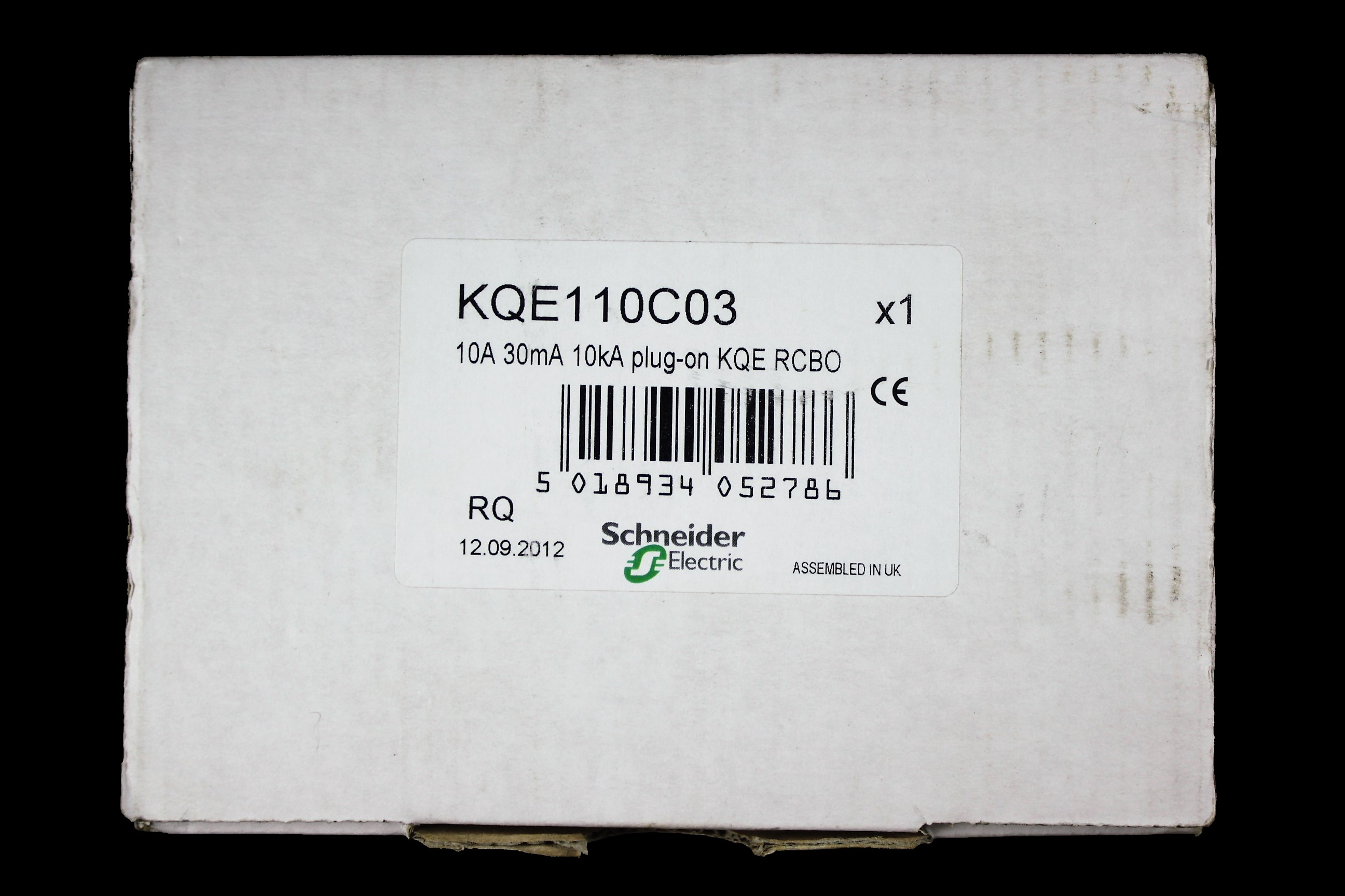 SCHNEIDER ELECTRIC 10 AMP CURVE C 10kA 30mA RCBO TYPE AC KQE 110C03