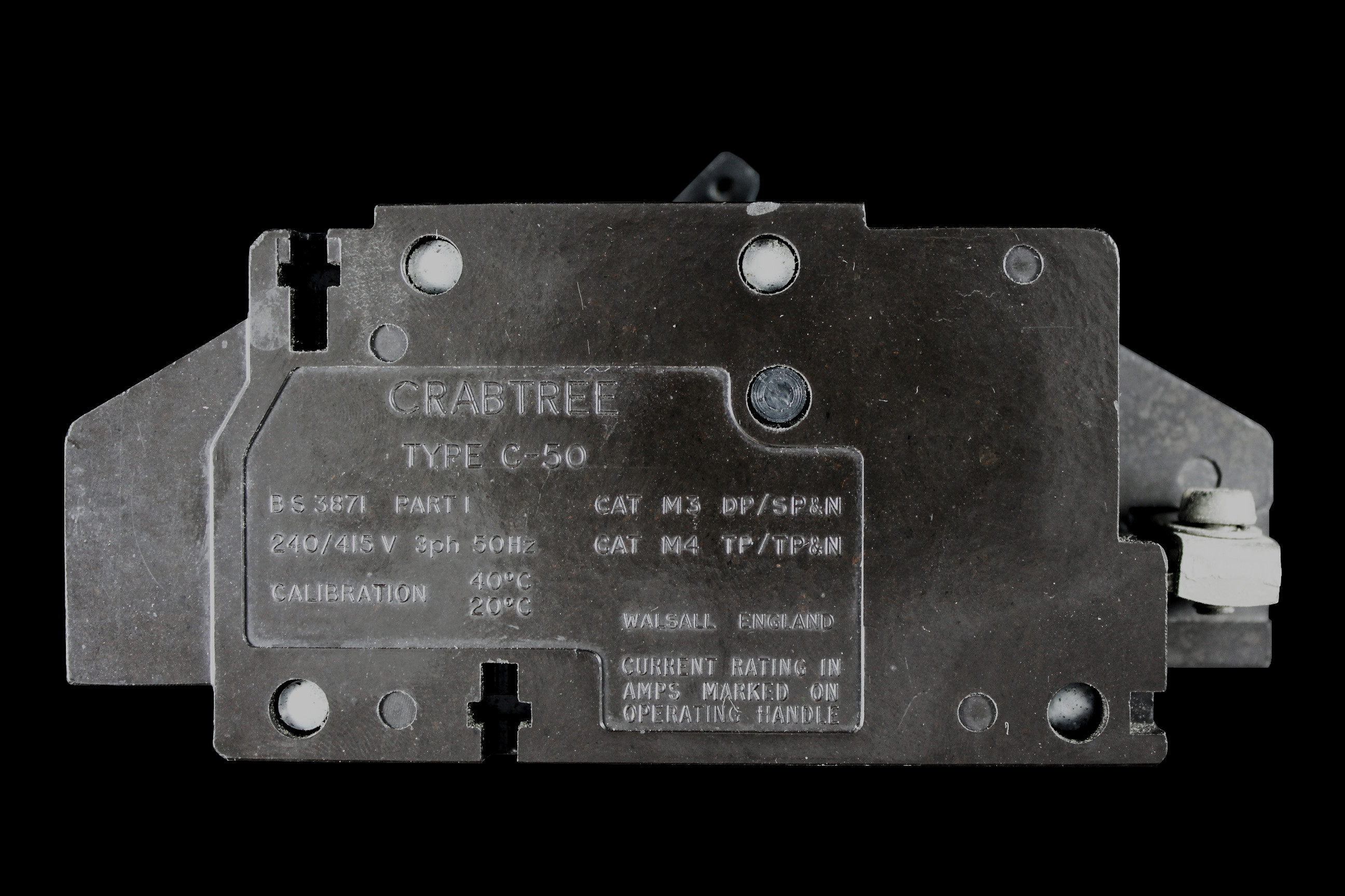 CRABTREE 50 AMP M4 TRIPLE POLE MCB CIRCUIT BREAKER C-50 C50