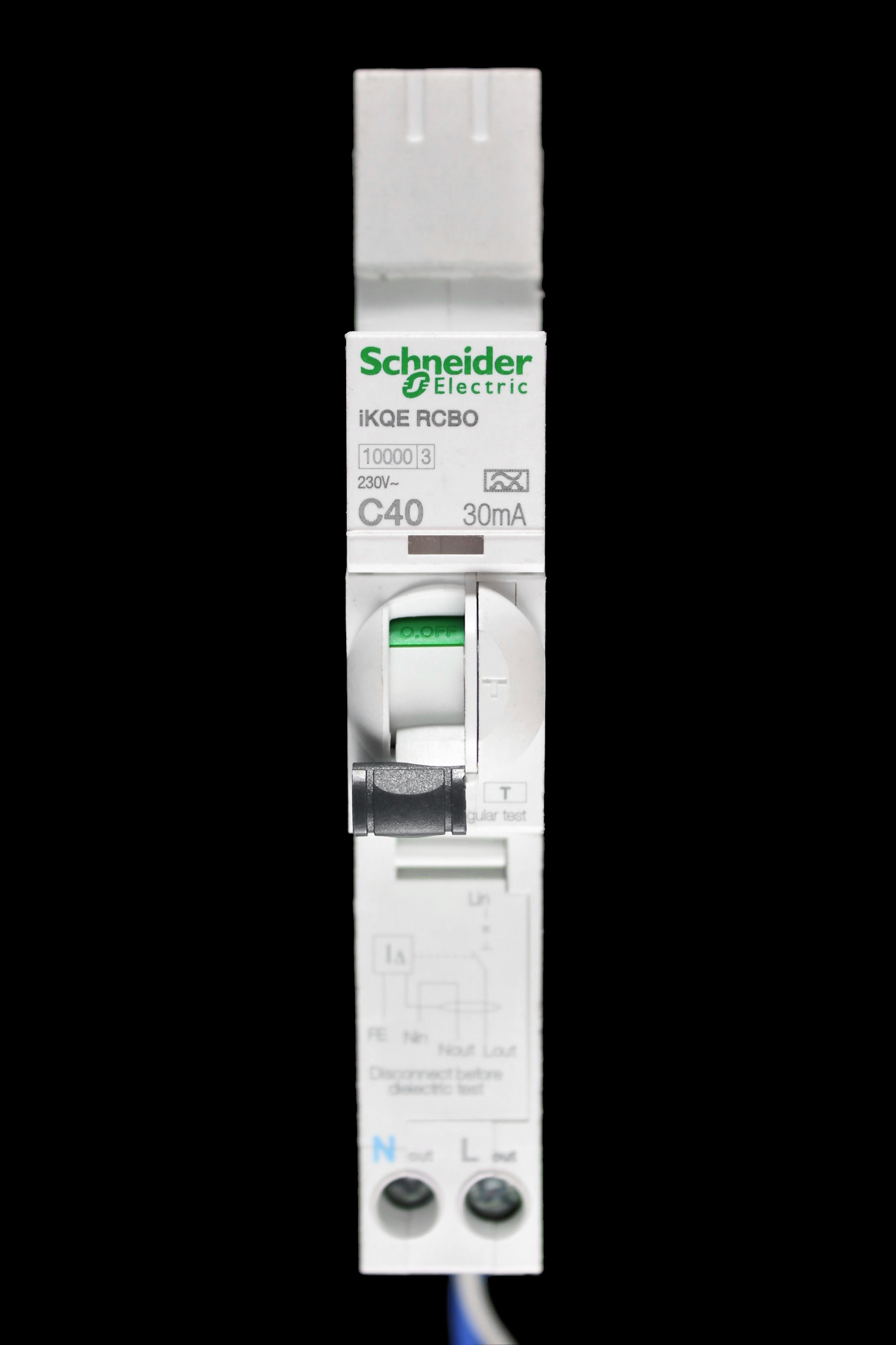 SCHNEIDER 40 AMP CURVE C 10kA 30mA RCBO TYPE A IKQE SEE140C03 A9D17840