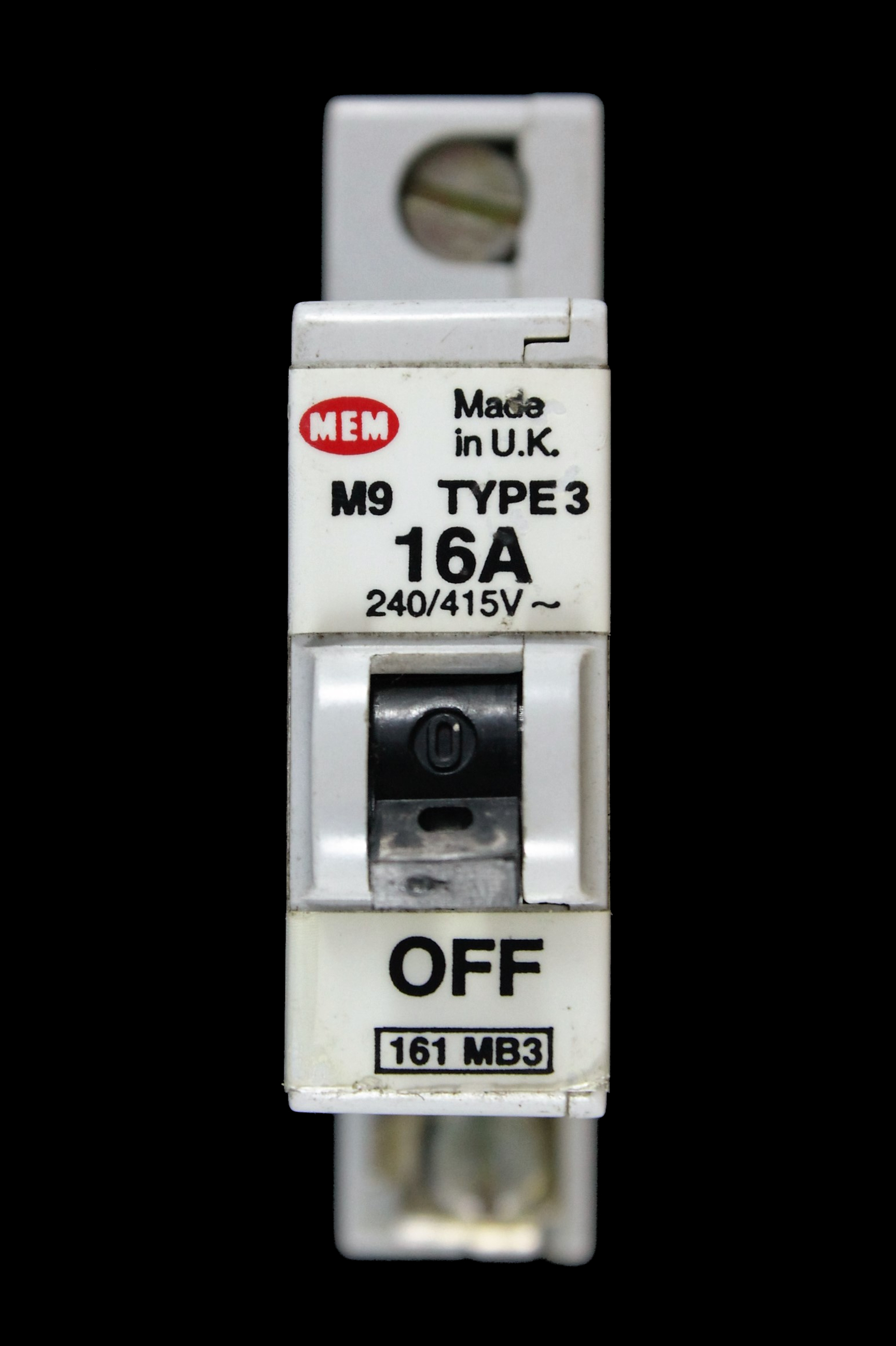MEM 16 AMP TYPE 3 M9 MCB CIRCUIT BREAKER 161MB3