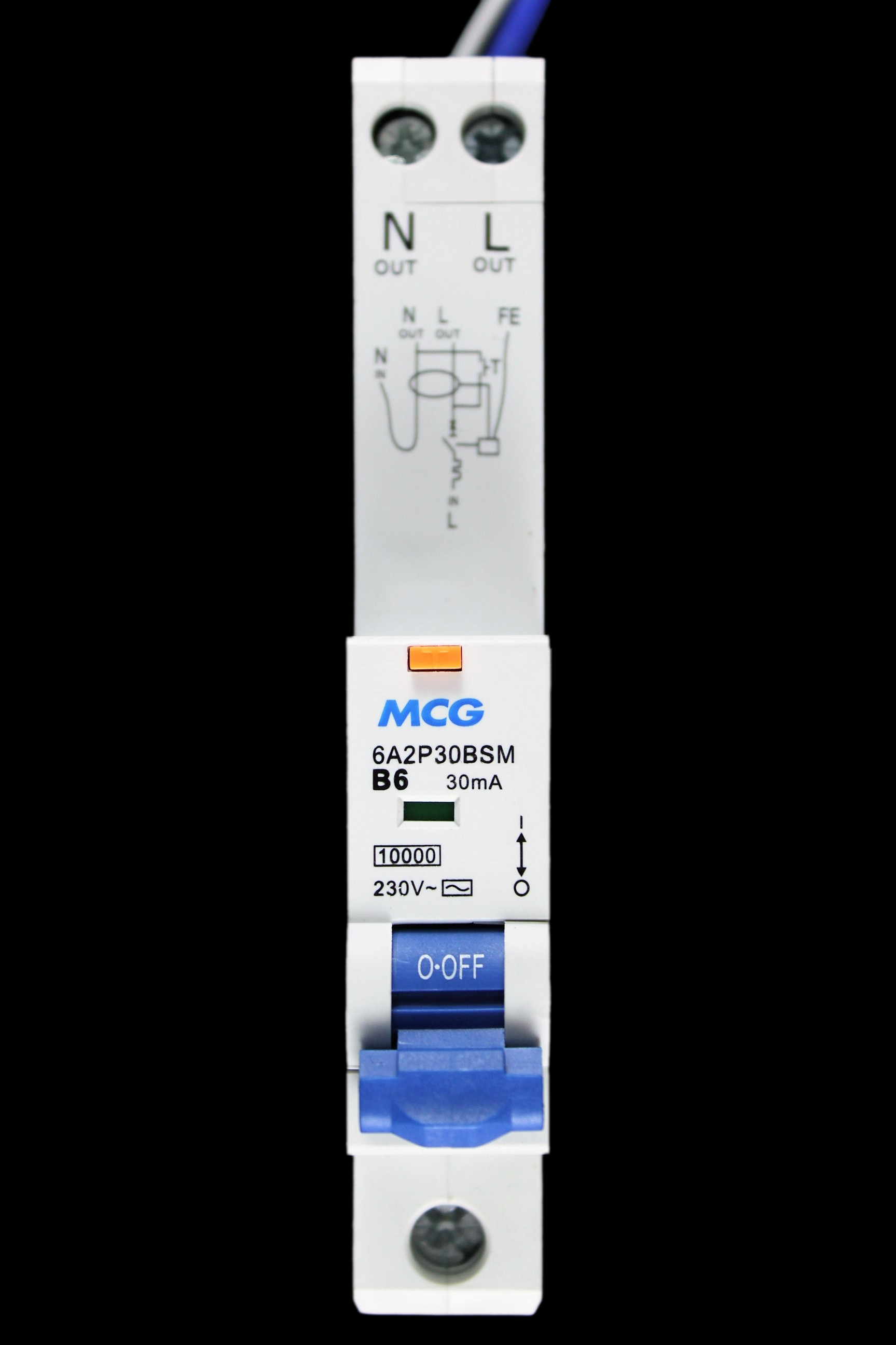 MCG 6 AMP CURVE B 10kA 30mA RCBO 6A2P30BSM
