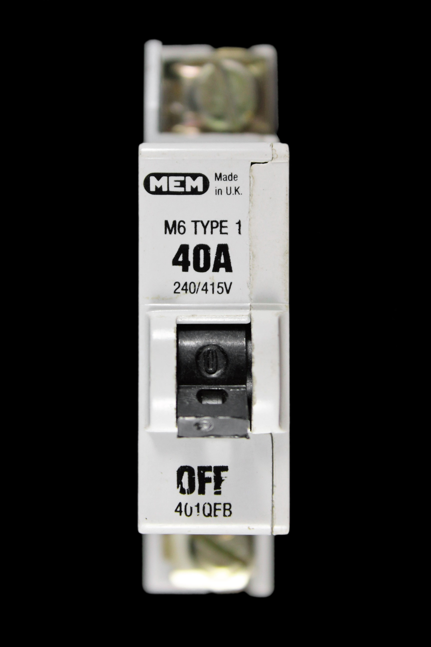 MEM 40 AMP TYPE 1 M6 MCB CIRCUIT BREAKER 401QEB 401 QEB