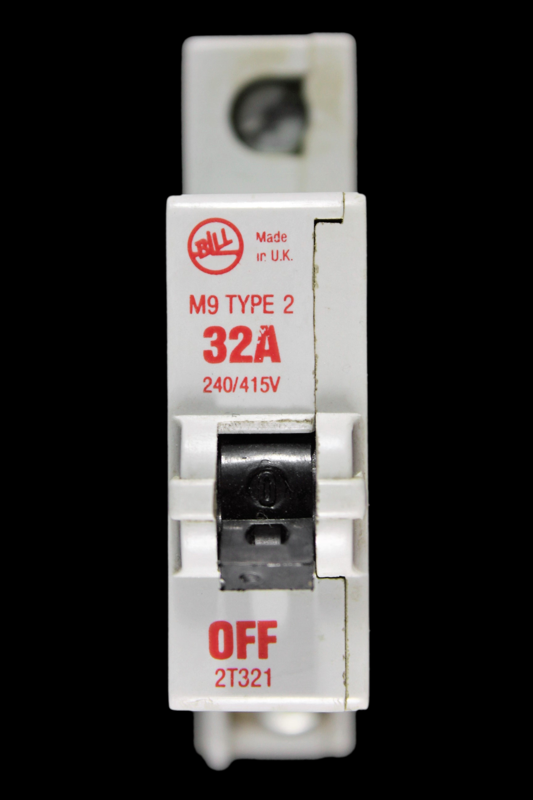 BILL 32 AMP TYPE 2 M9 MCB CIRCUIT BREAKER 2T321 RED