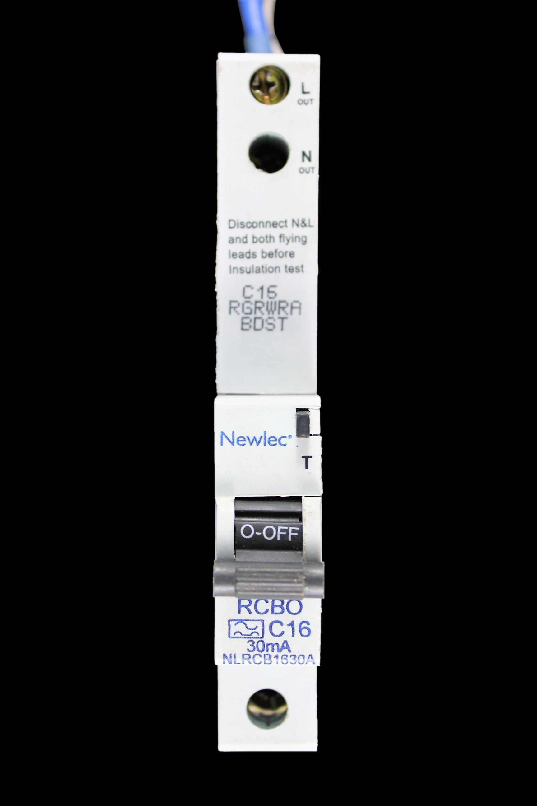 NEWLEC 16 AMP CURVE C 6kA 30mA RCBO TYPE A NLRCB1630A RED CLIP