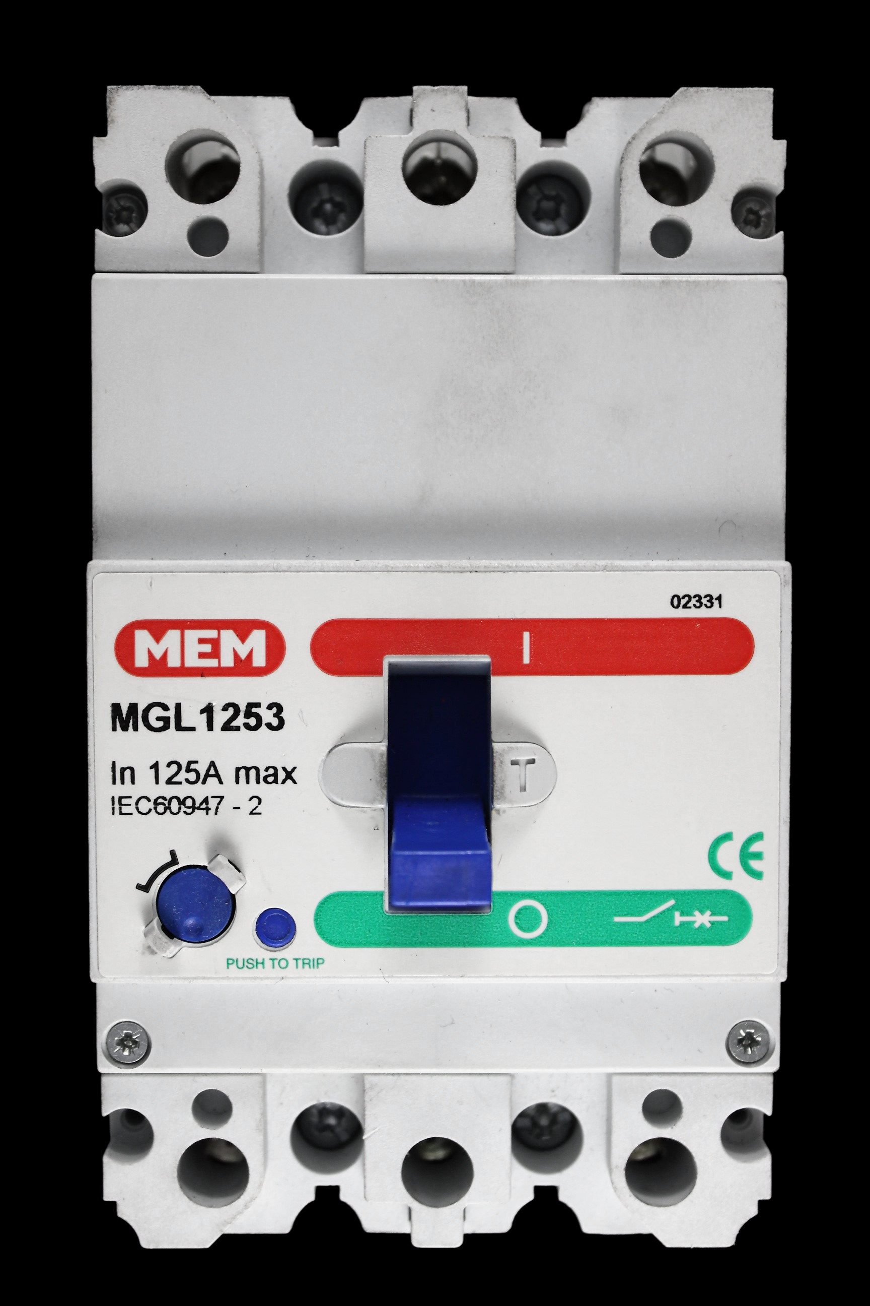 MEM 125 AMP 16kA TRIPLE POLE MCCB MGL1253