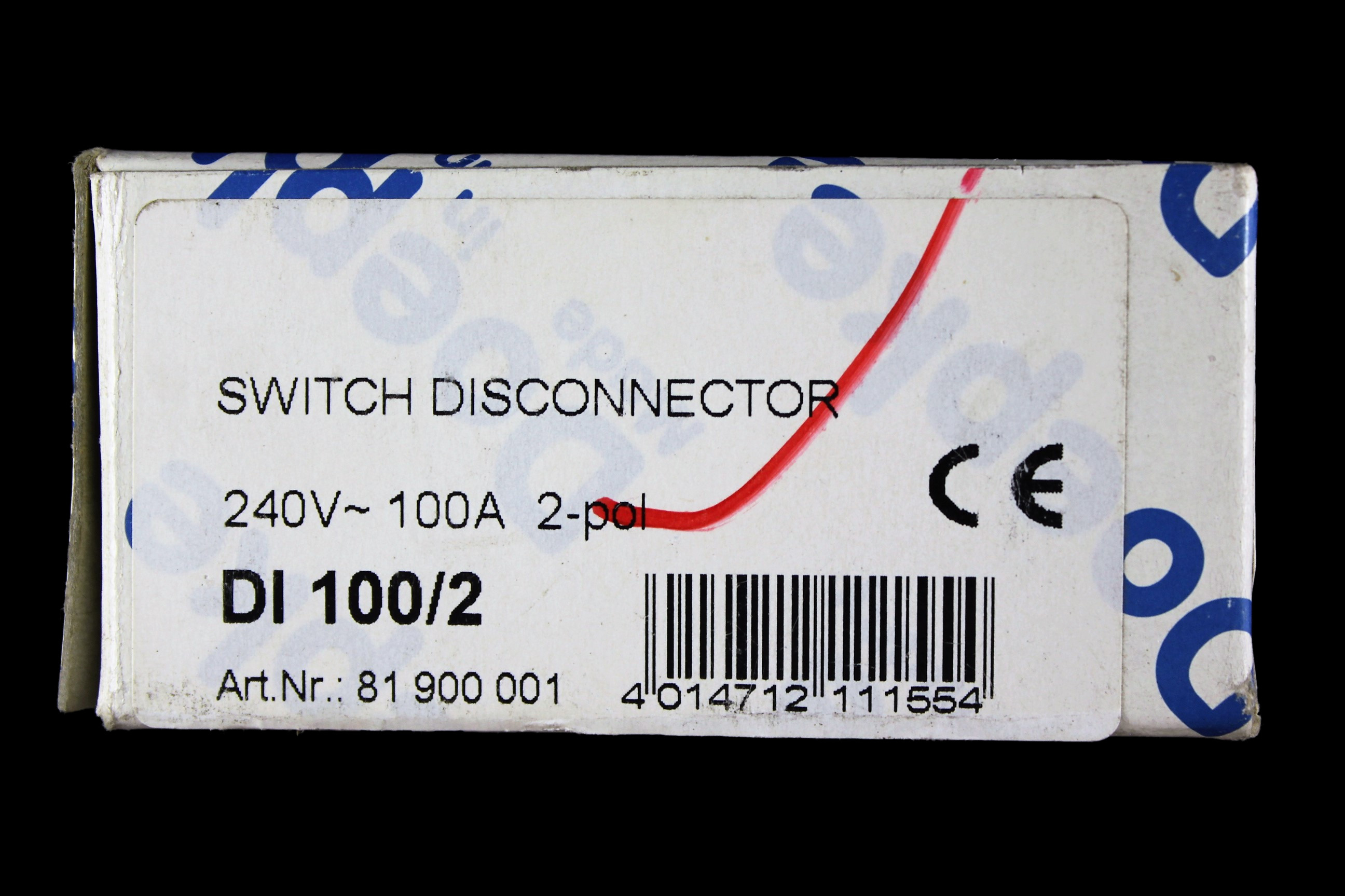DOEPKE 100 AMP DOUBLE POLE MAIN SWITCH DISCONNECTOR DHS 2
