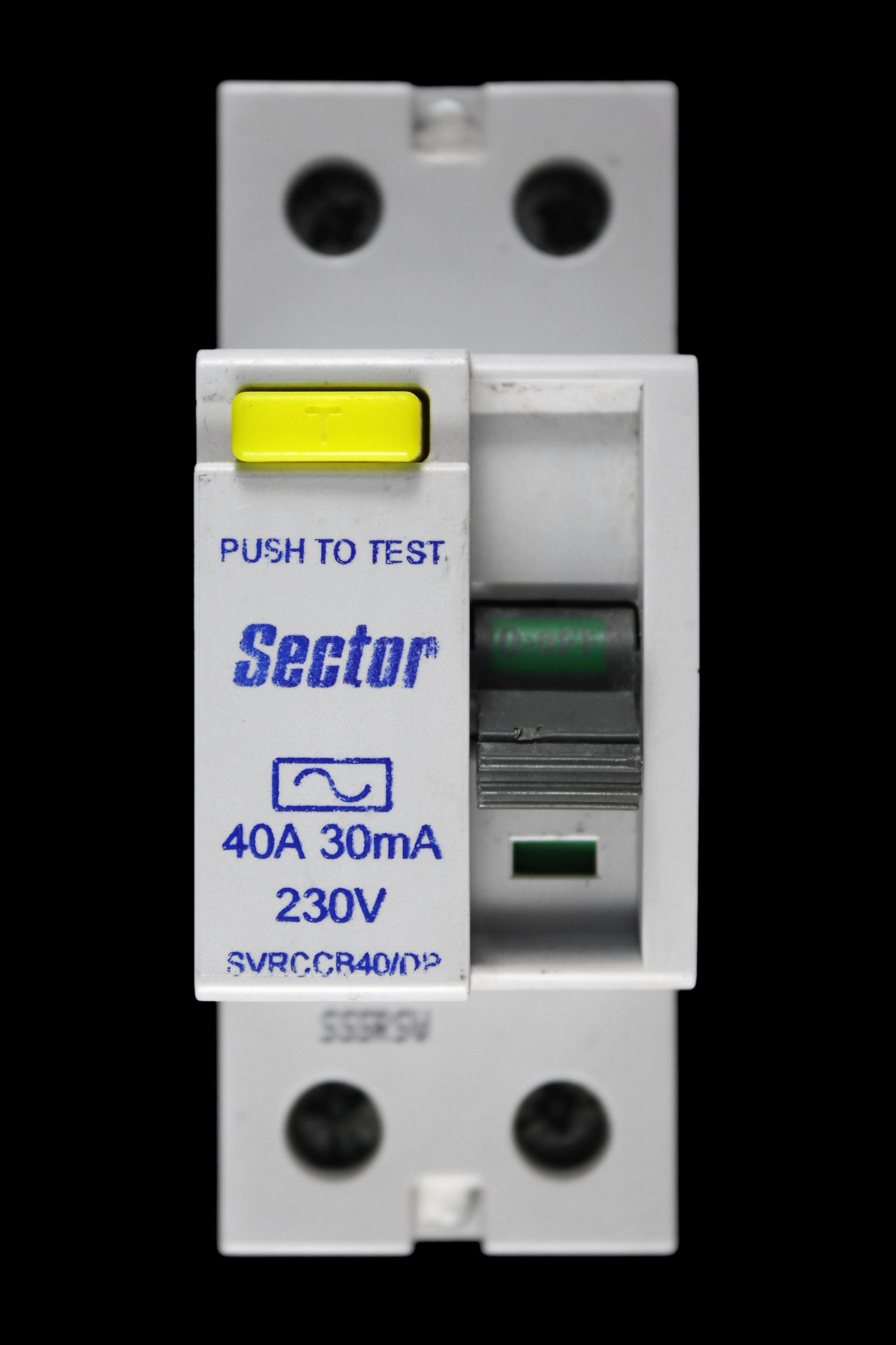 SECTOR 40 AMP 30mA DOUBLE POLE RCCB RCD TYPE AC SVRCCB40/DP