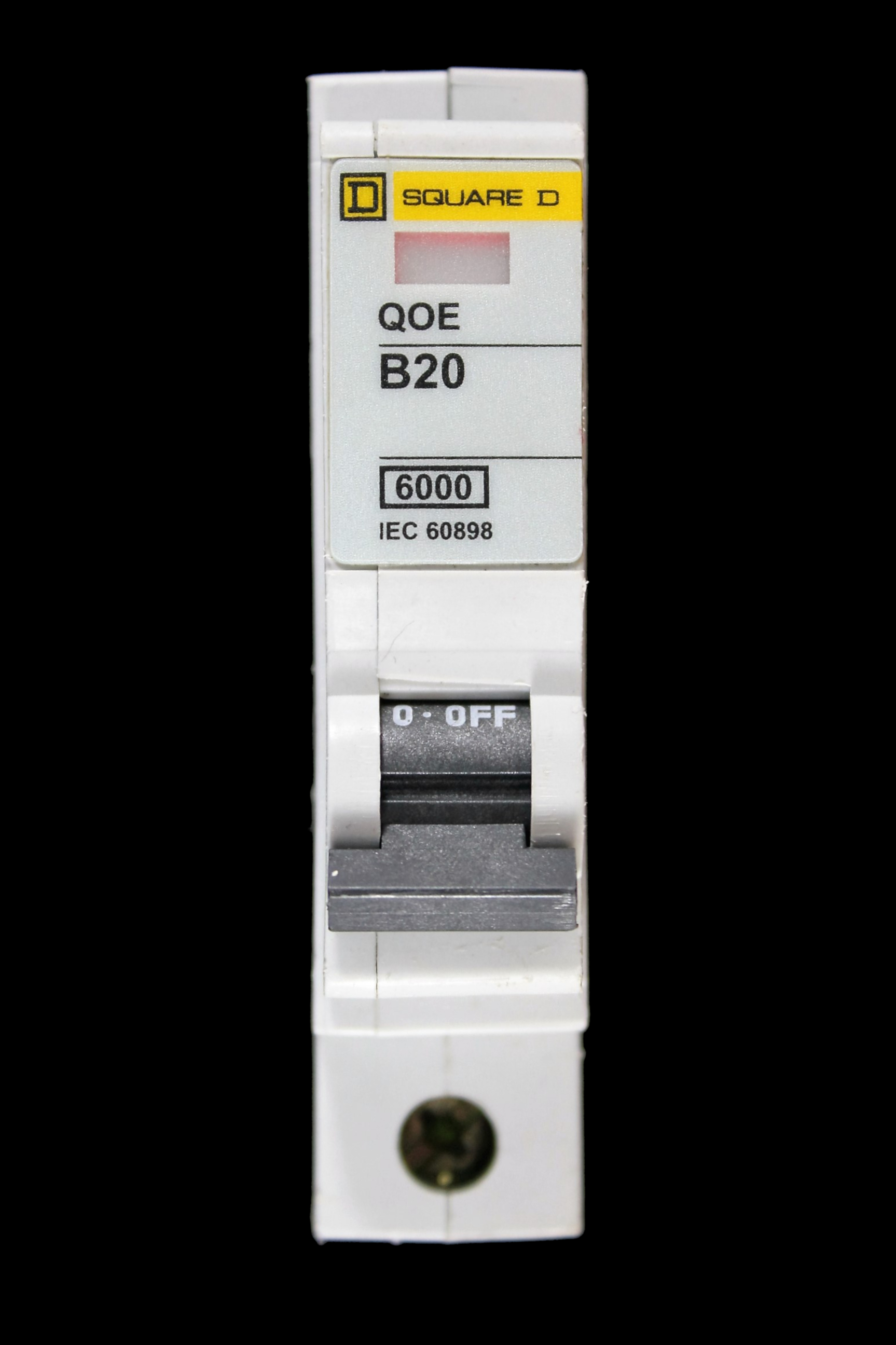 SQUARE D 20 AMP CURVE B 6kA MCB CIRCUIT BREAKER QOE QO120EB6