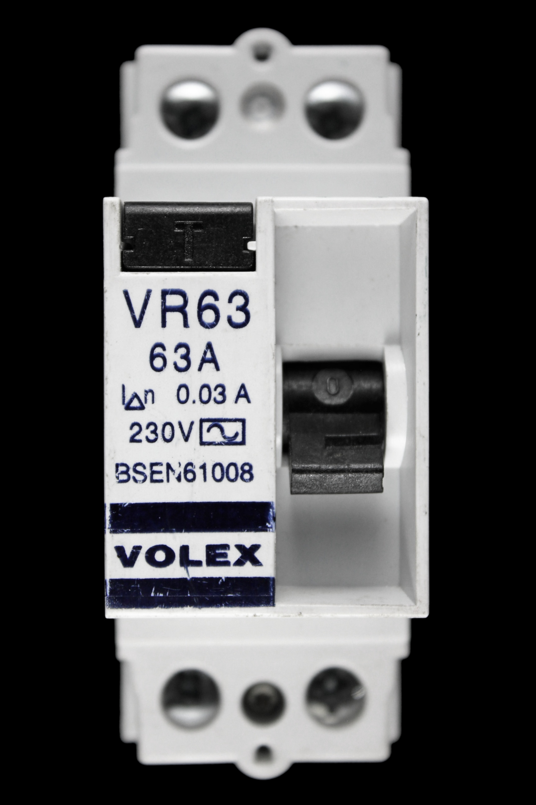 VOLEX 63 AMP 30mA DOUBLE POLE RCD TYPE AC VR63