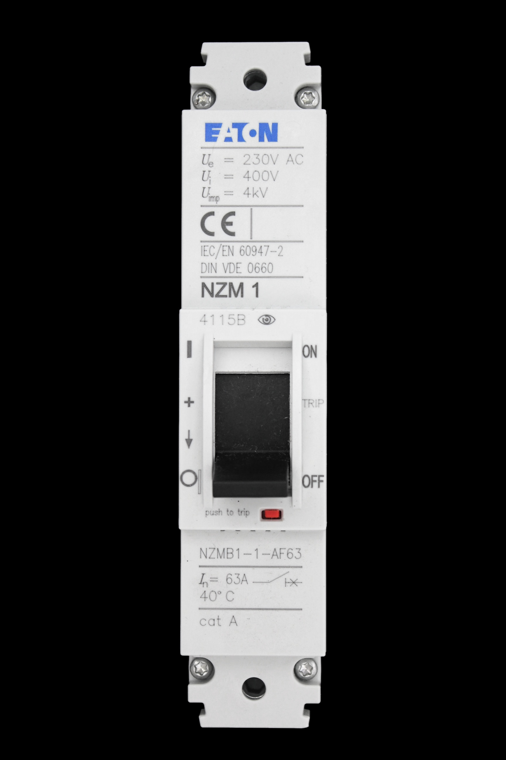 EATON 63 AMP 25kA MCCB NZMB1-1-AF63