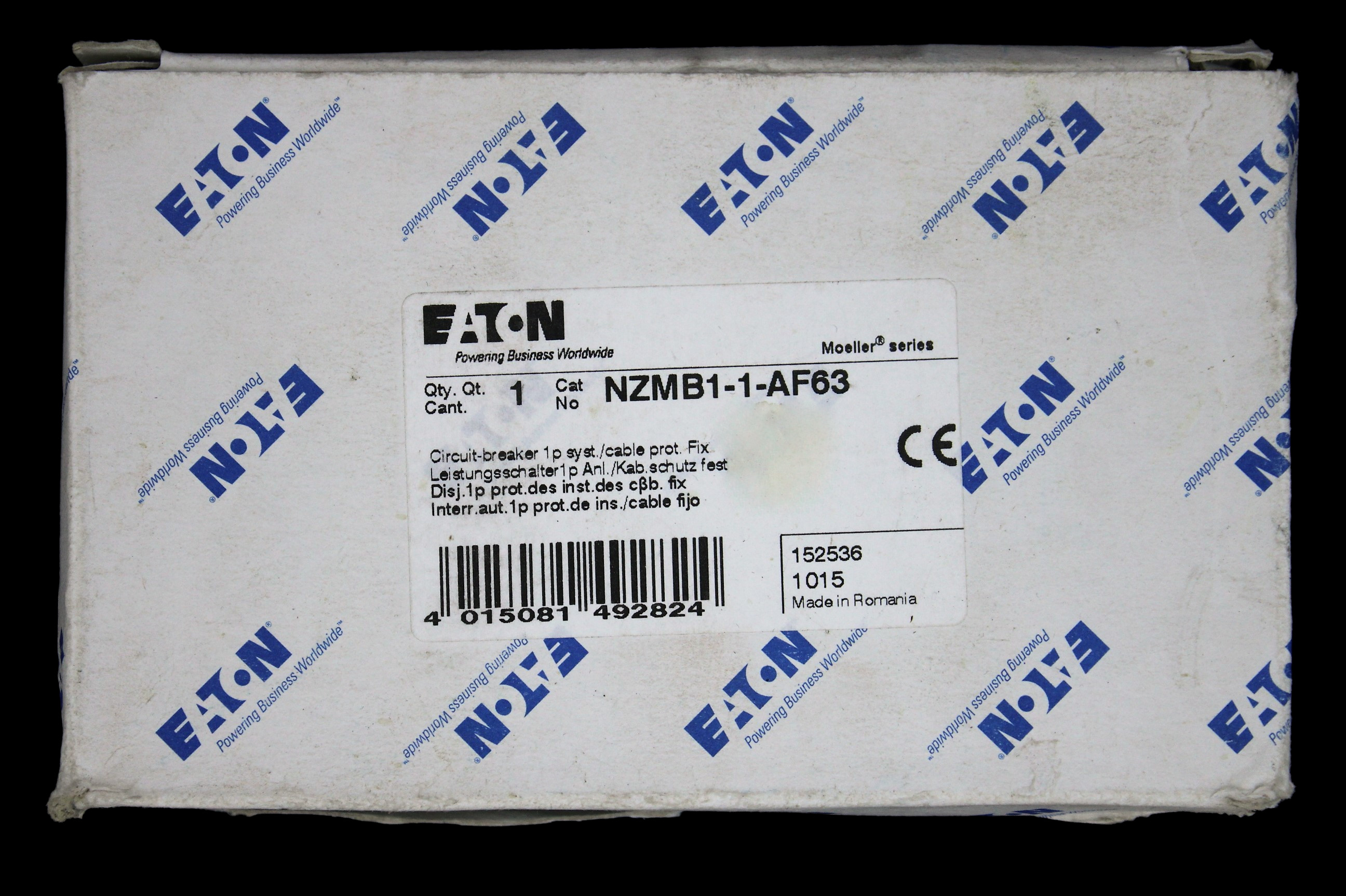 EATON 63 AMP 25kA MCCB NZMB1-1-AF63