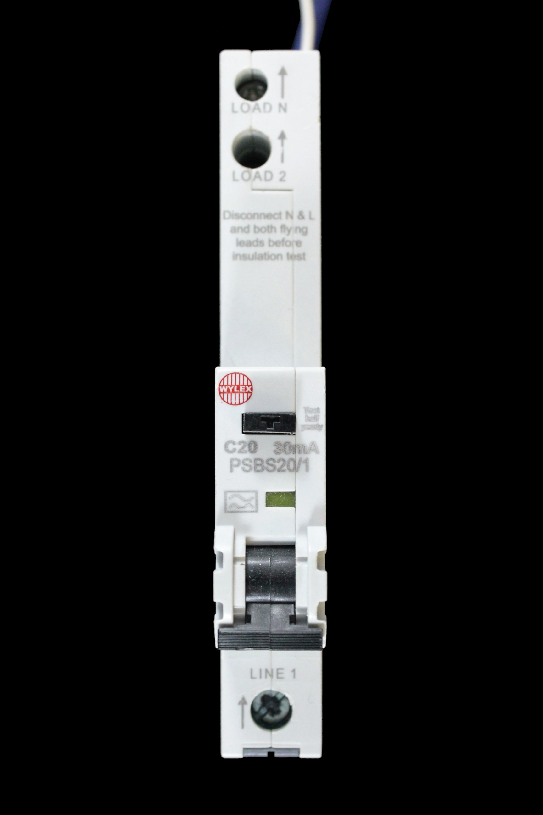 WYLEX 20 AMP CURVE C 10kA 30mA RCBO TYPE A PSBS20/1
