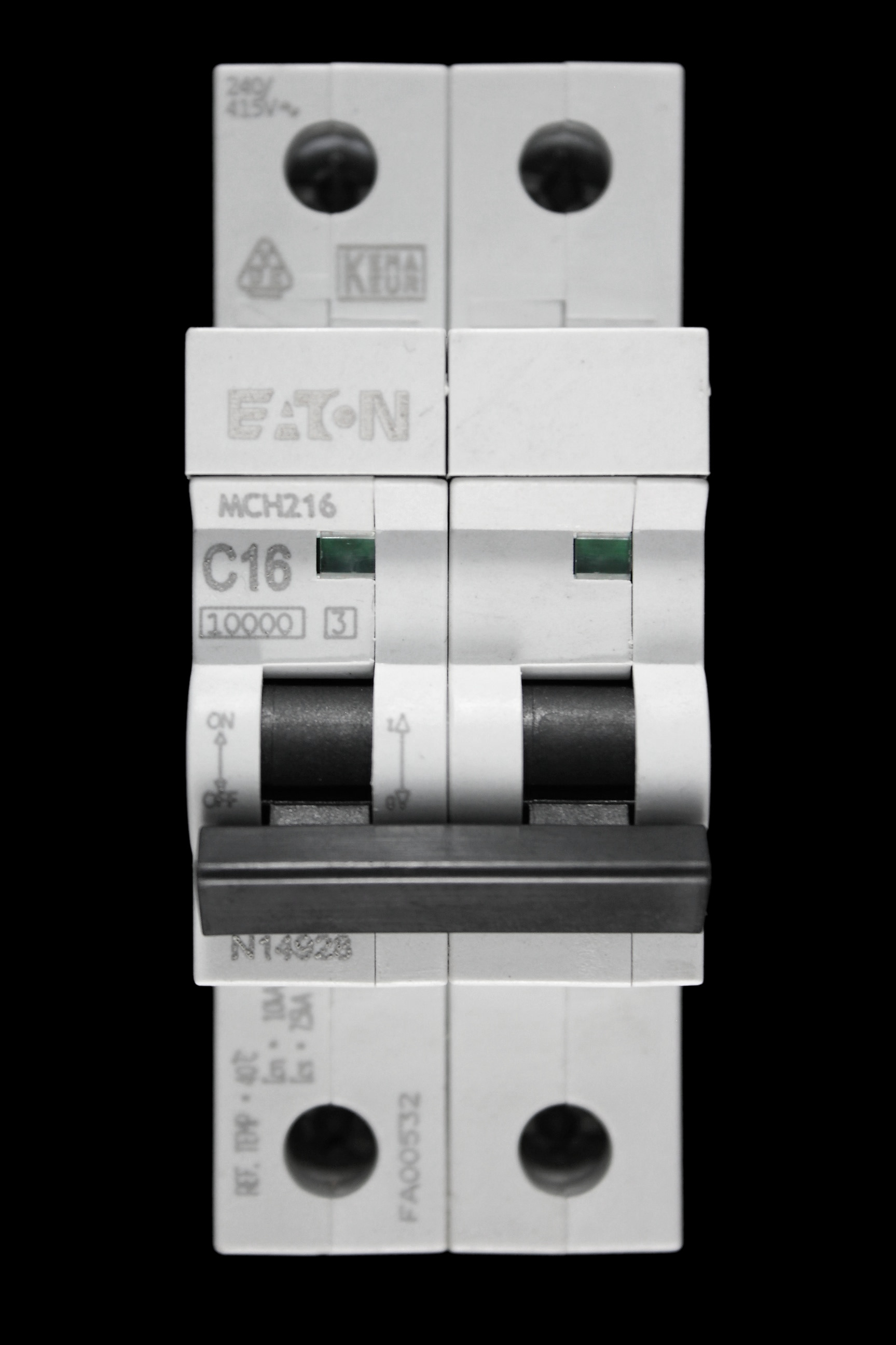 EATON 16 AMP CURVE C 10kA DOUBLE POLE MCB CIRCUIT BREAKER MCH216