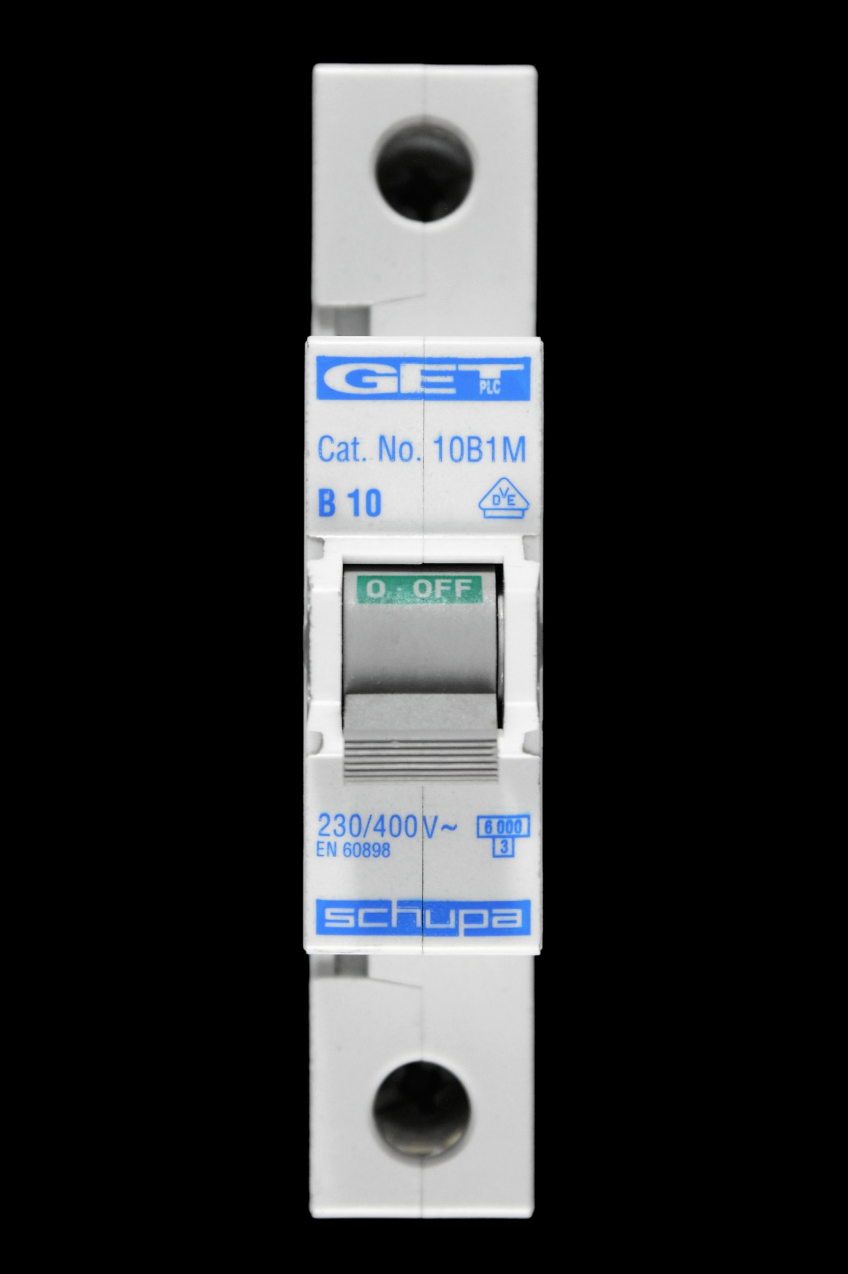 GET 10 AMP CURVE B 6kA MCB CIRCUIT BREAKER SCHUPA 10B1M