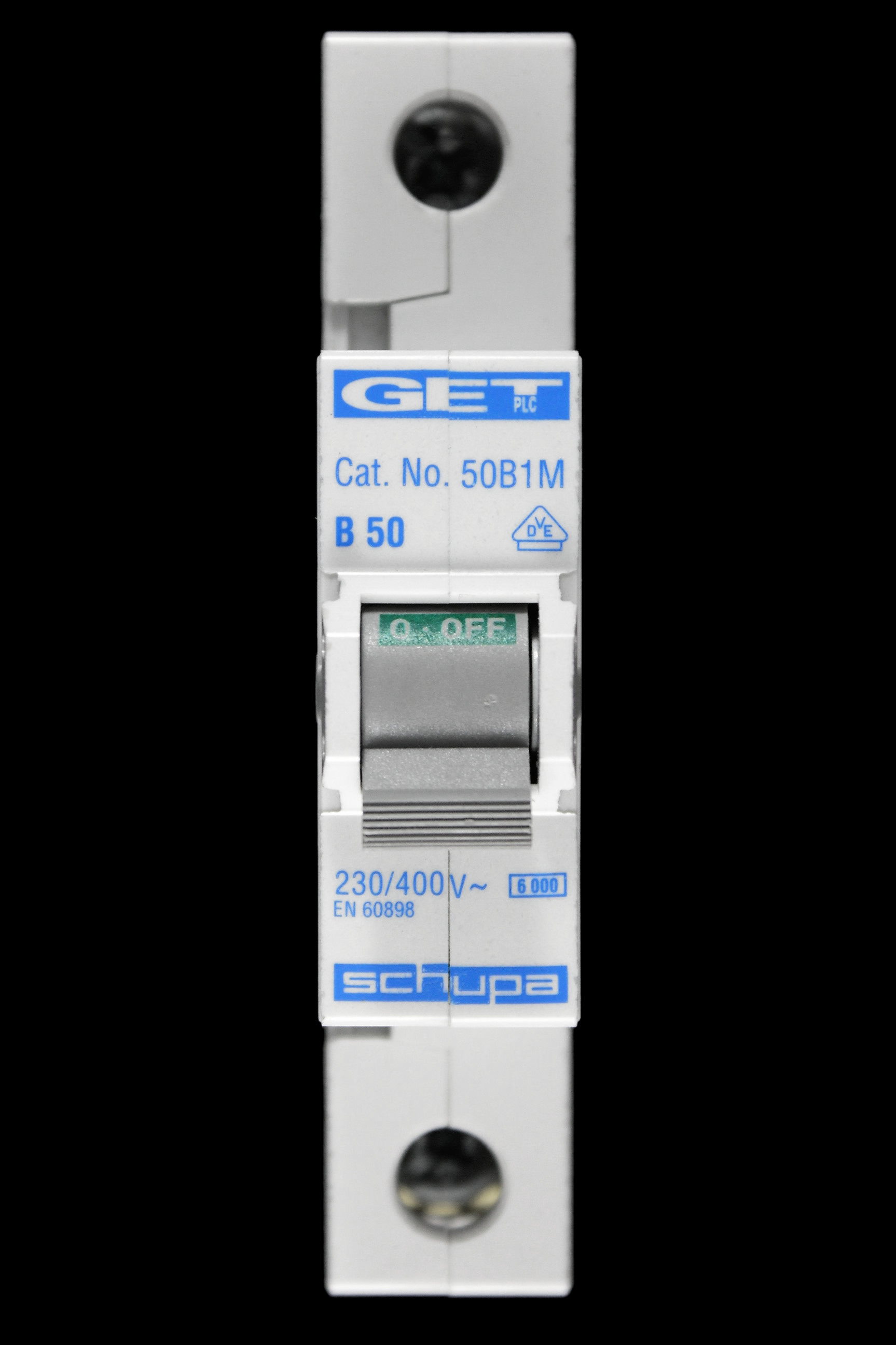 GET 50 AMP CURVE B 6kA MCB CIRCUIT BREAKER 50B1M SCHUPA