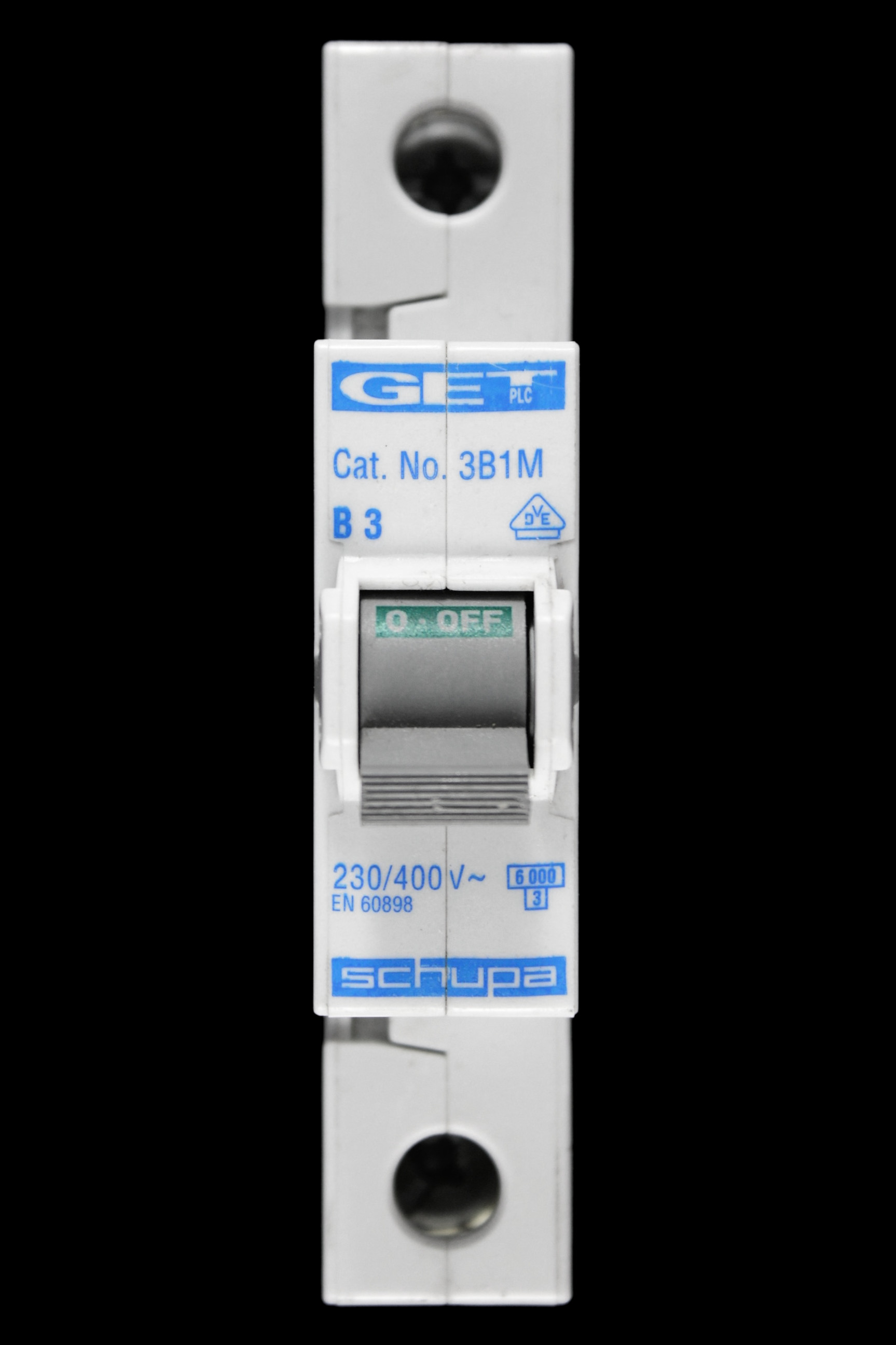GET 3 AMP CURVE B 6kA MCB CIRCUIT BREAKER 3B1M SCHUPA