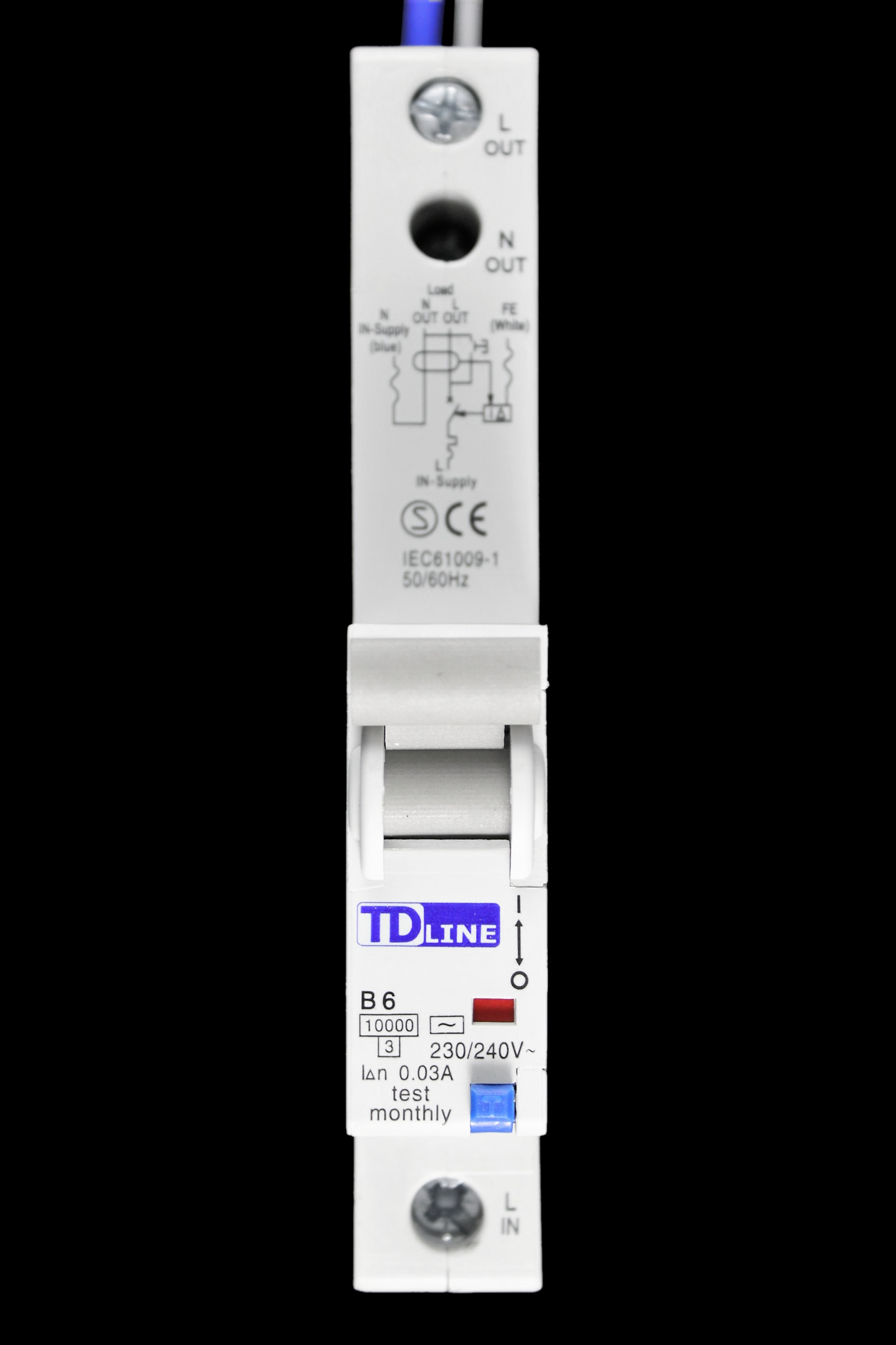 TD LINE 6 AMP CURVE B 10kA 30mA RCBO TDRCBO