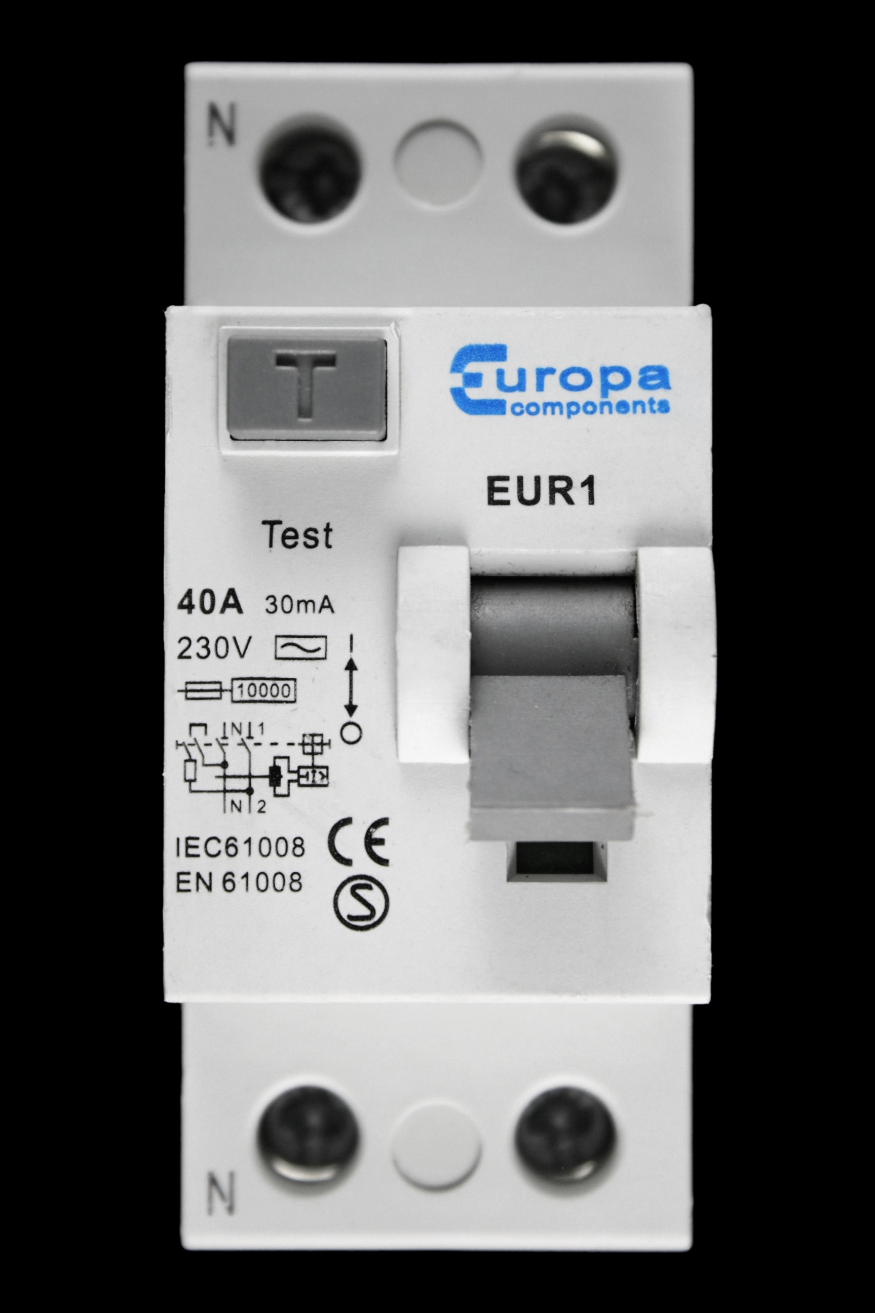 EUROPA 40 AMP 30mA DOUBLE POLE RCD TYPE AC EUR1