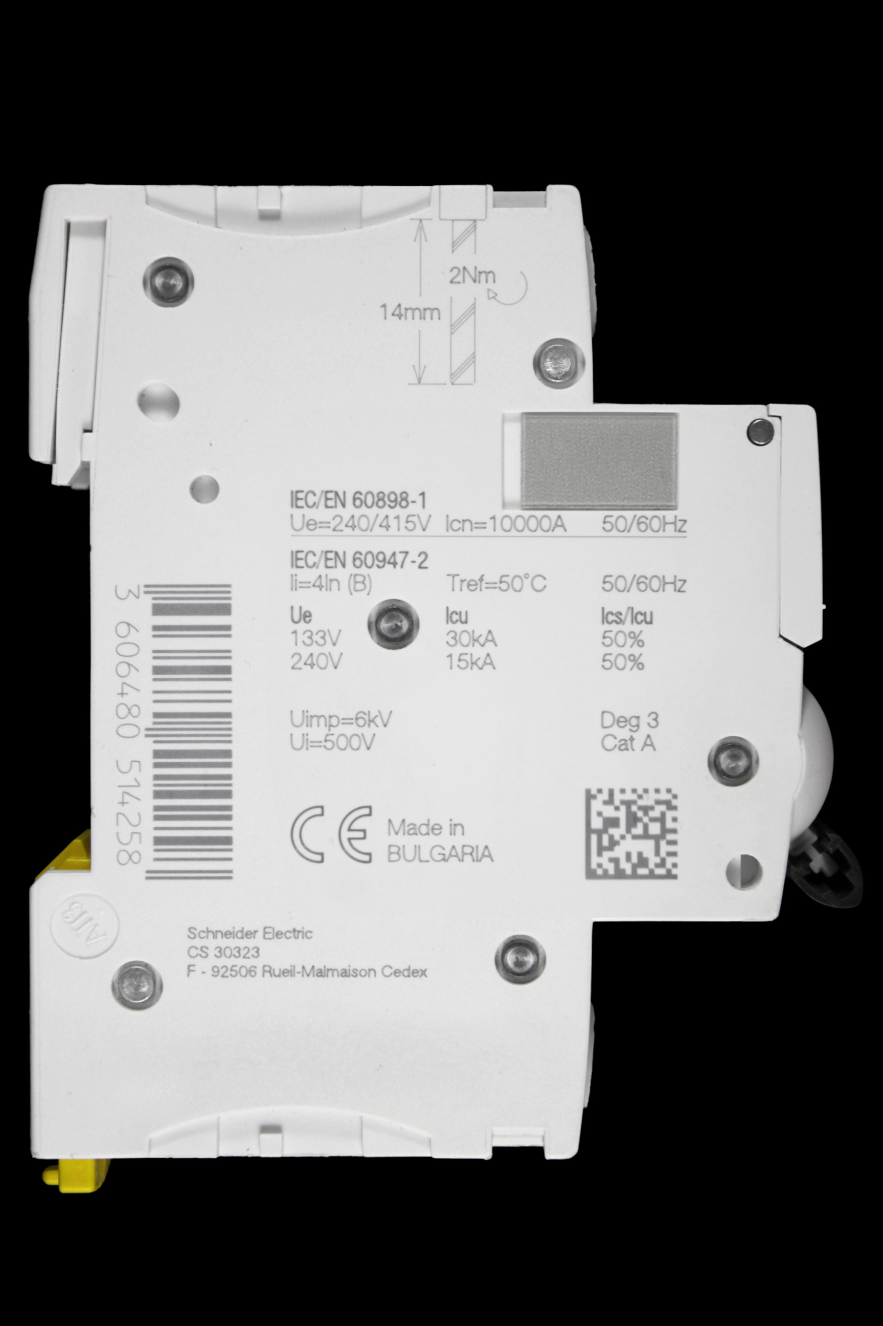 SCHNEIDER B 16 MCB 10kA CIRCUIT BREAKER A9F53116 IC60H