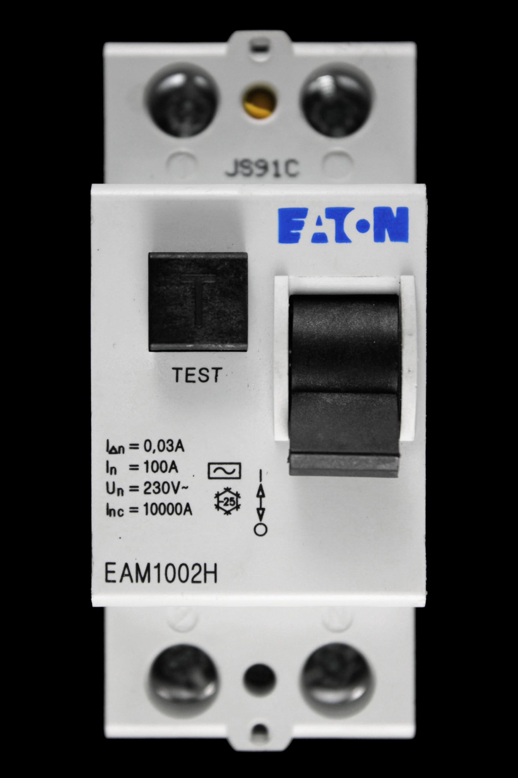 EATON 100 AMP 30mA DOUBLE POLE RCD TYPE AC EAM1002H