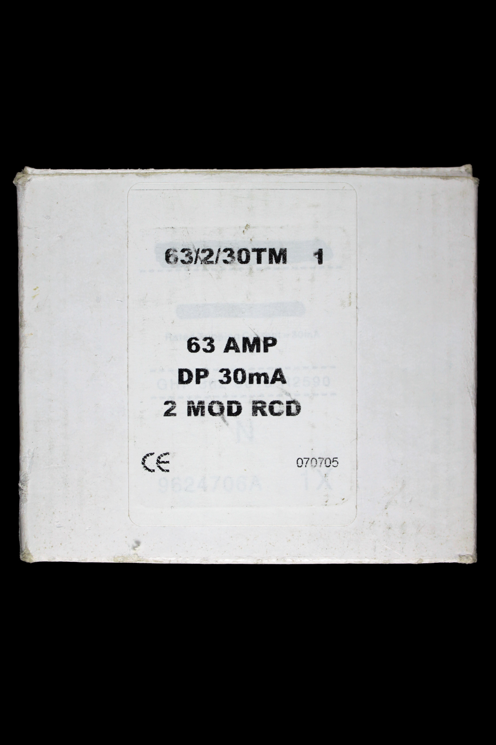 63 AMP 30mA DOUBLE POLE RCD 63/2/30TM