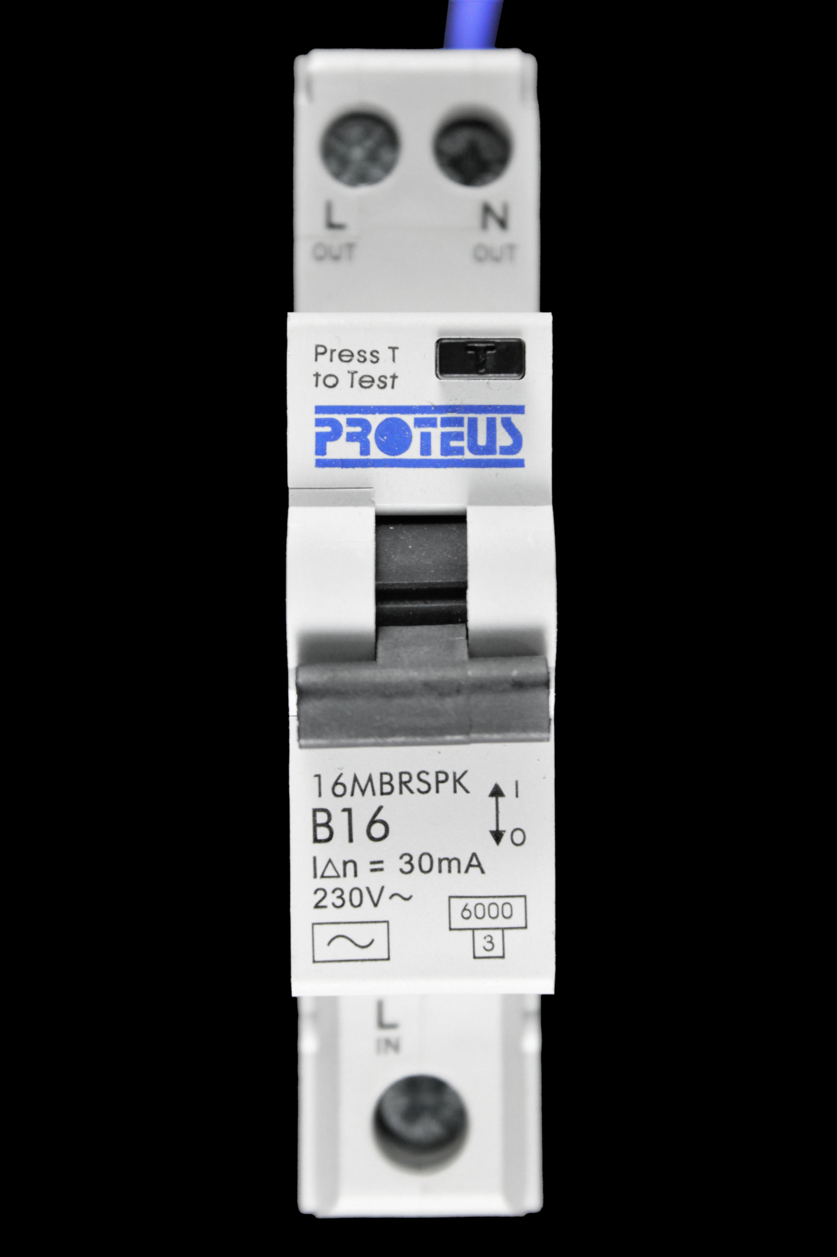 PROTEUS 16 AMP CURVE B 6kA 30mA RCBO 16MBRSPK