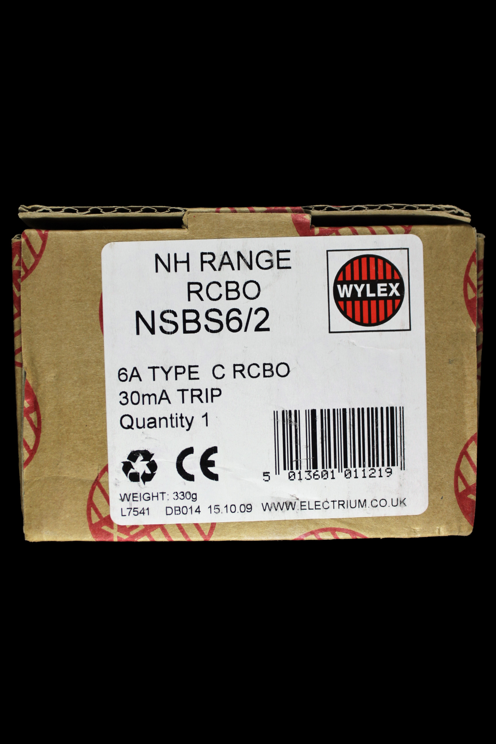 WYLEX 6 AMP CURVE C 10kA 30mA DOUBLE POLE RCBO NSBS6/2