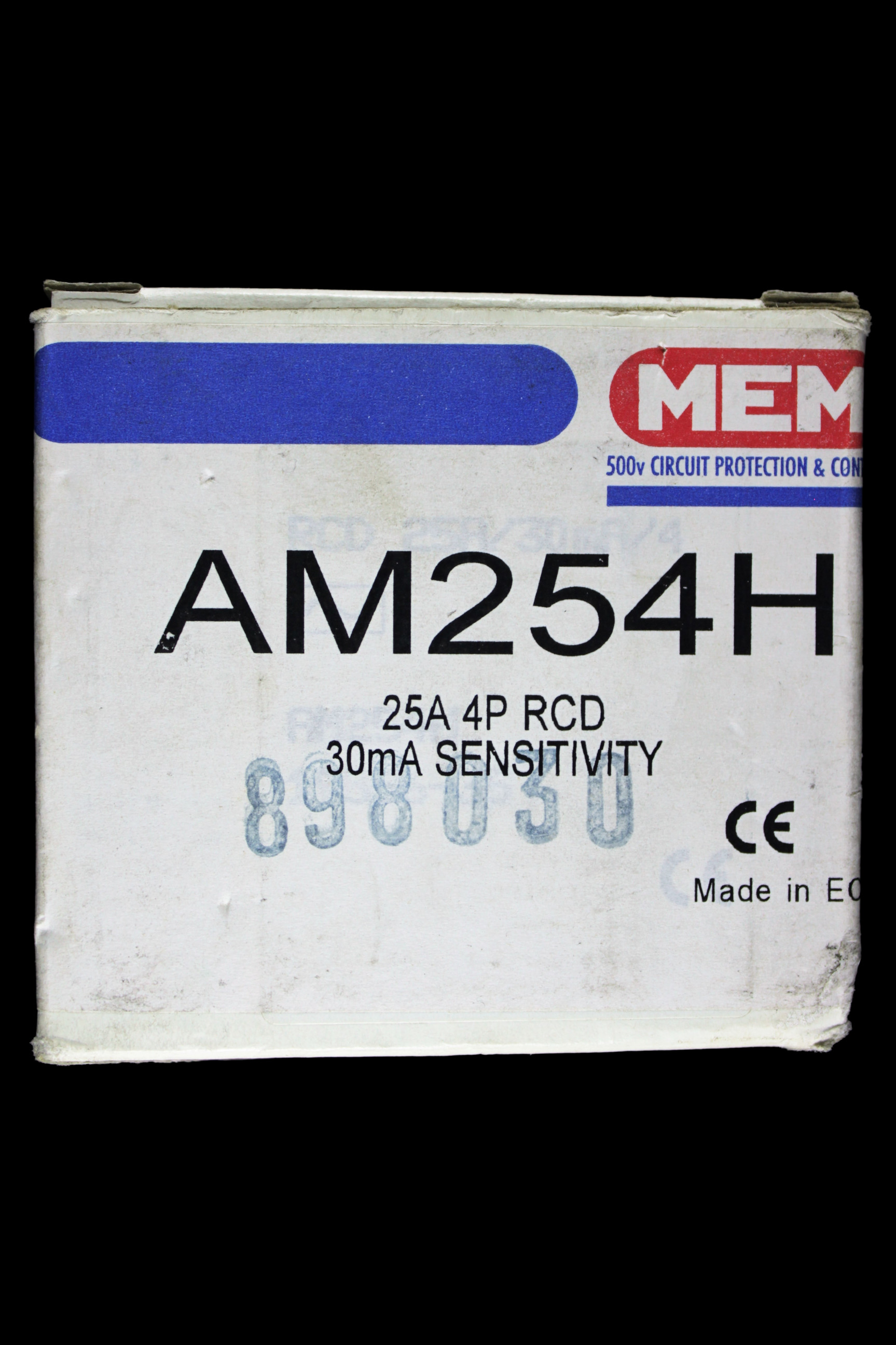 MEM 25 AMP 30mA FOUR POLE RCD AM254H