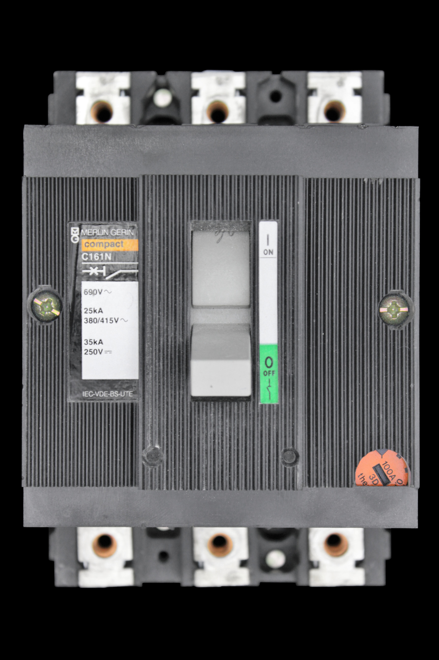 MERLIN GERIN 100 AMP 25kA TRIPLE POLE MCCB C161N