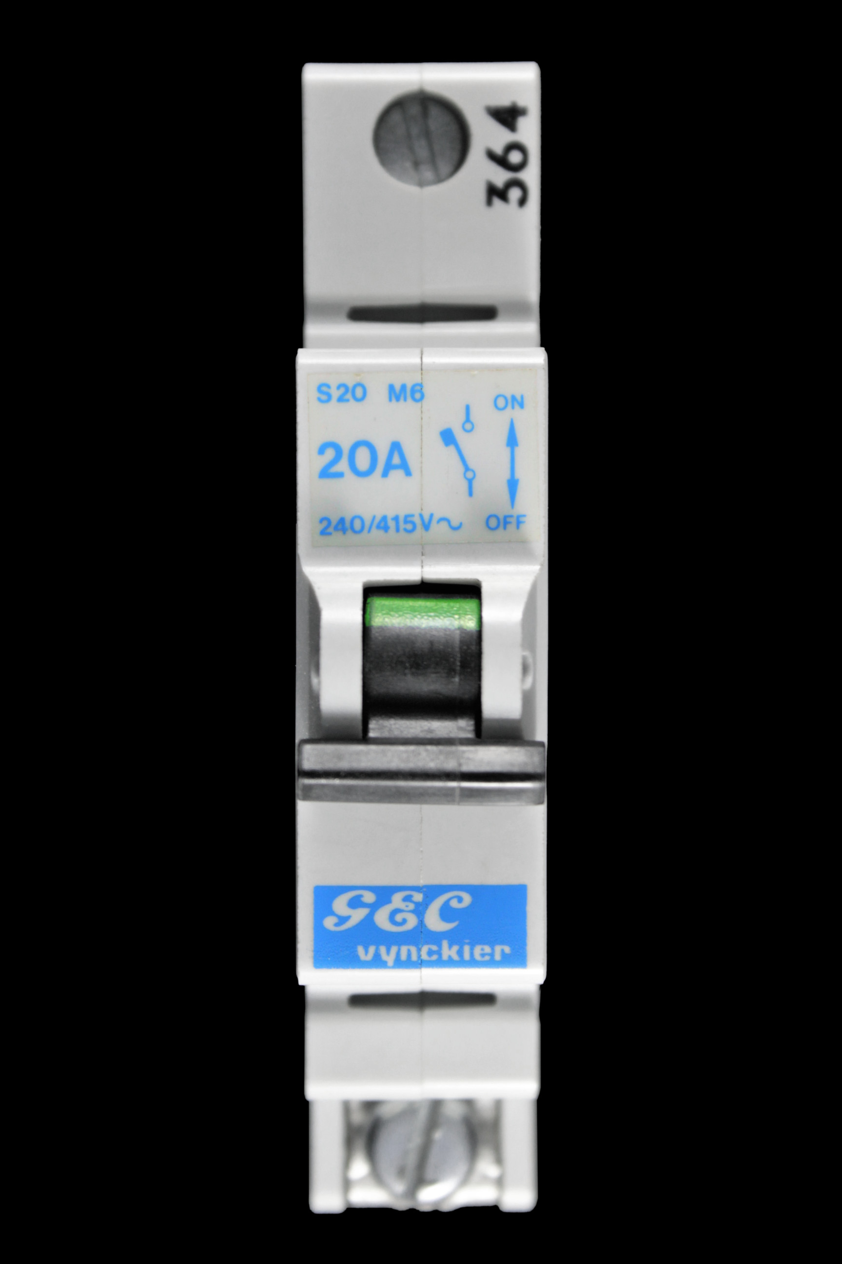GEC VYNCKIER 20 AMP TYPE 2 M6 MCB CIRCUIT BREAKER S20