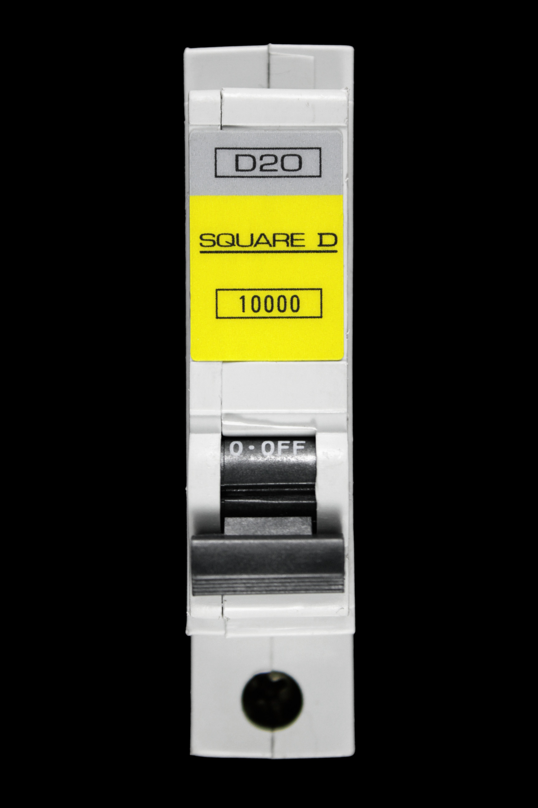 SQUARE D 20 AMP CURVE D 10kA MCB CIRCUIT BREAKER QOE 10000