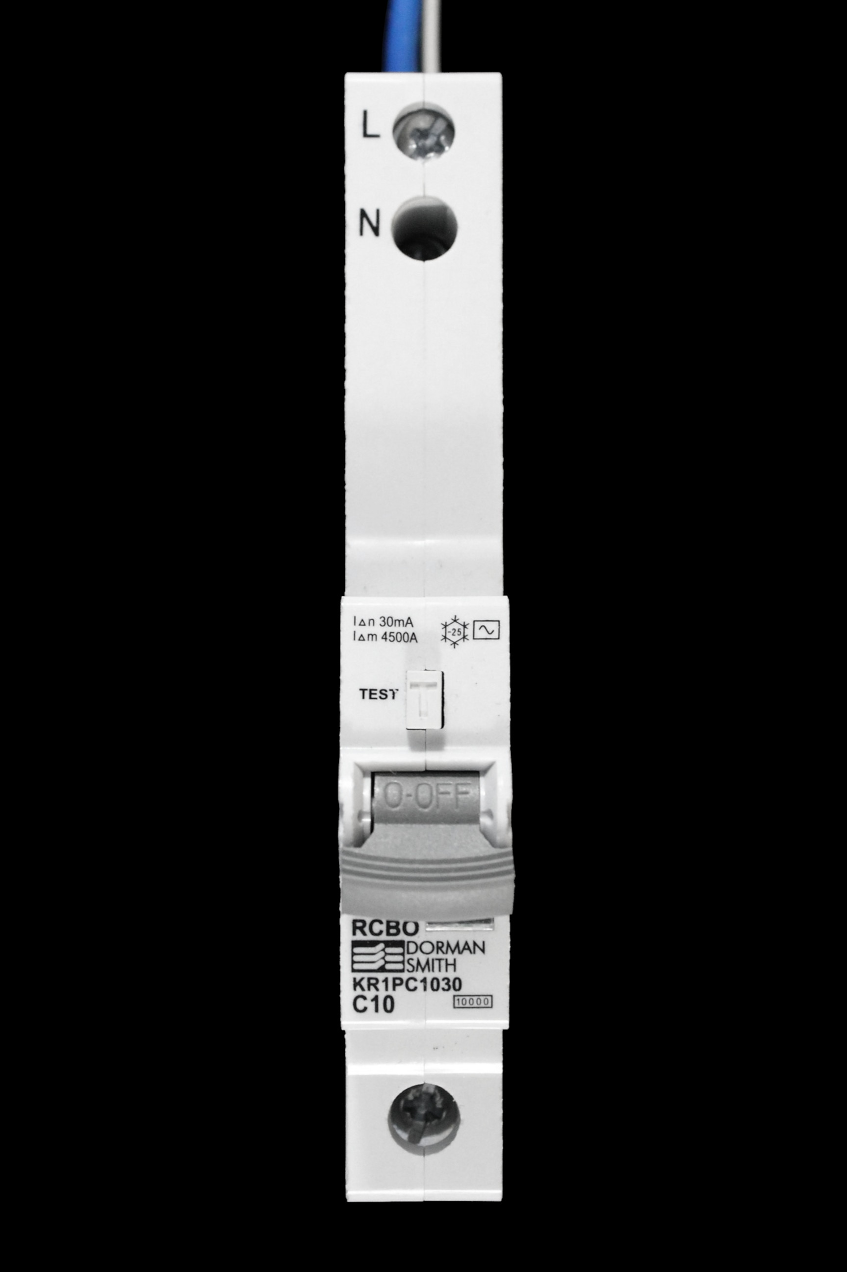 DORMAN SMITH 10 AMP CURVE C 10kA 30mA RCBO TYPE AC KR1PC1030