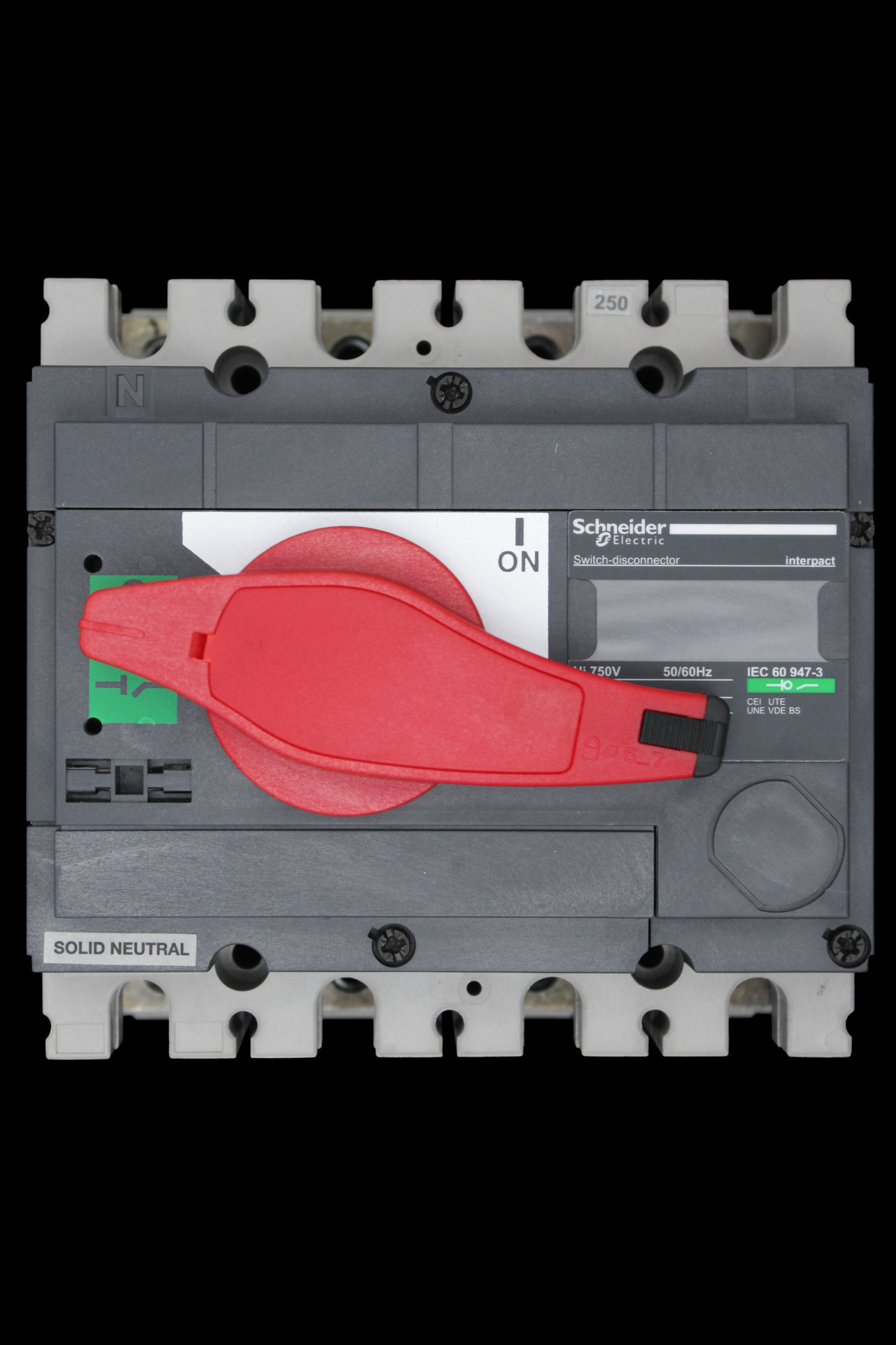 SCHNEIDER 250 AMP FOUR POLE SWITCH DISCONNECTOR MGI2504