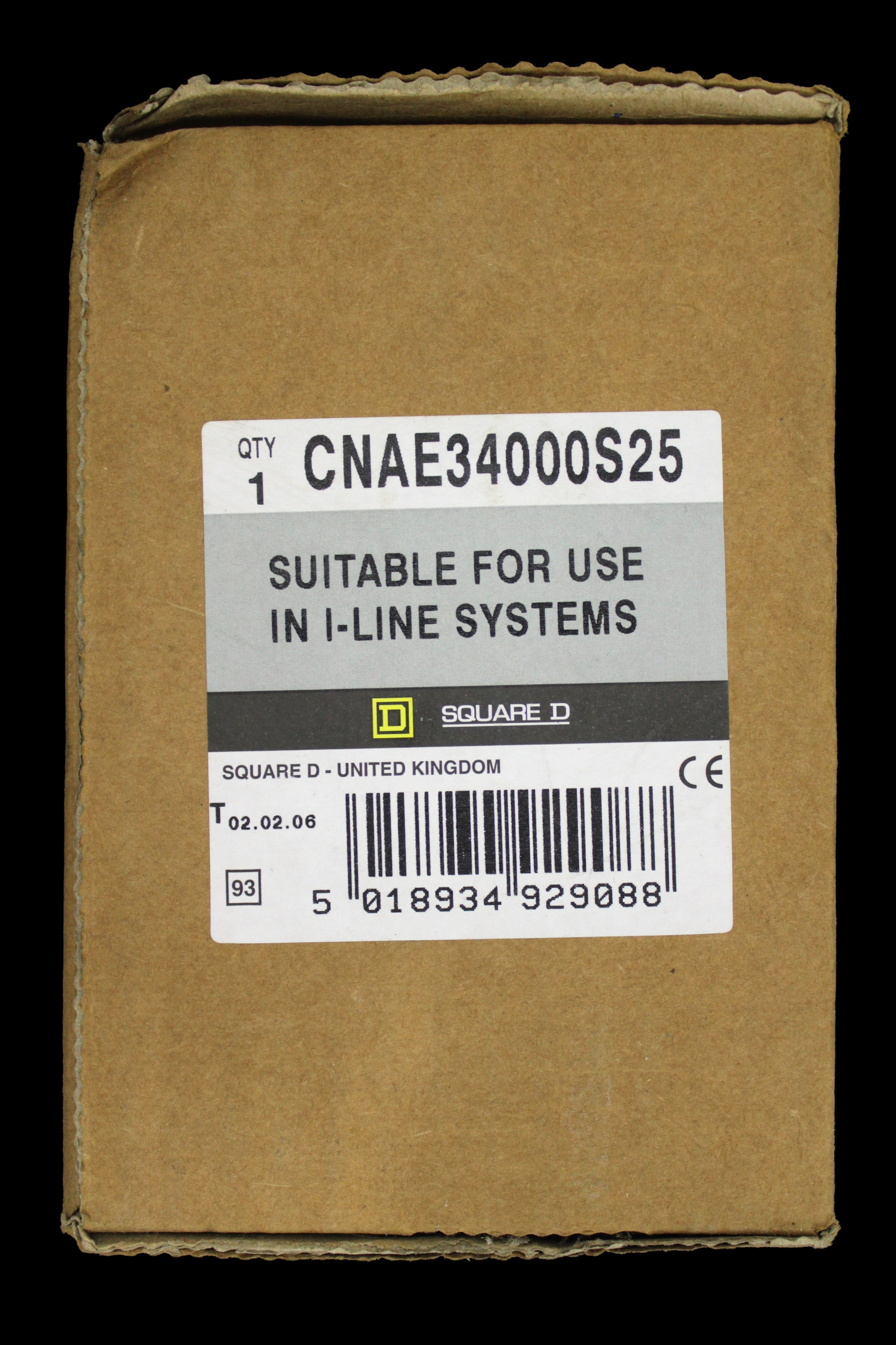 SQUARE D 250 AMP TRIPLE POLE MAIN SWITCH DISCONNECTOR CNAE34000S25