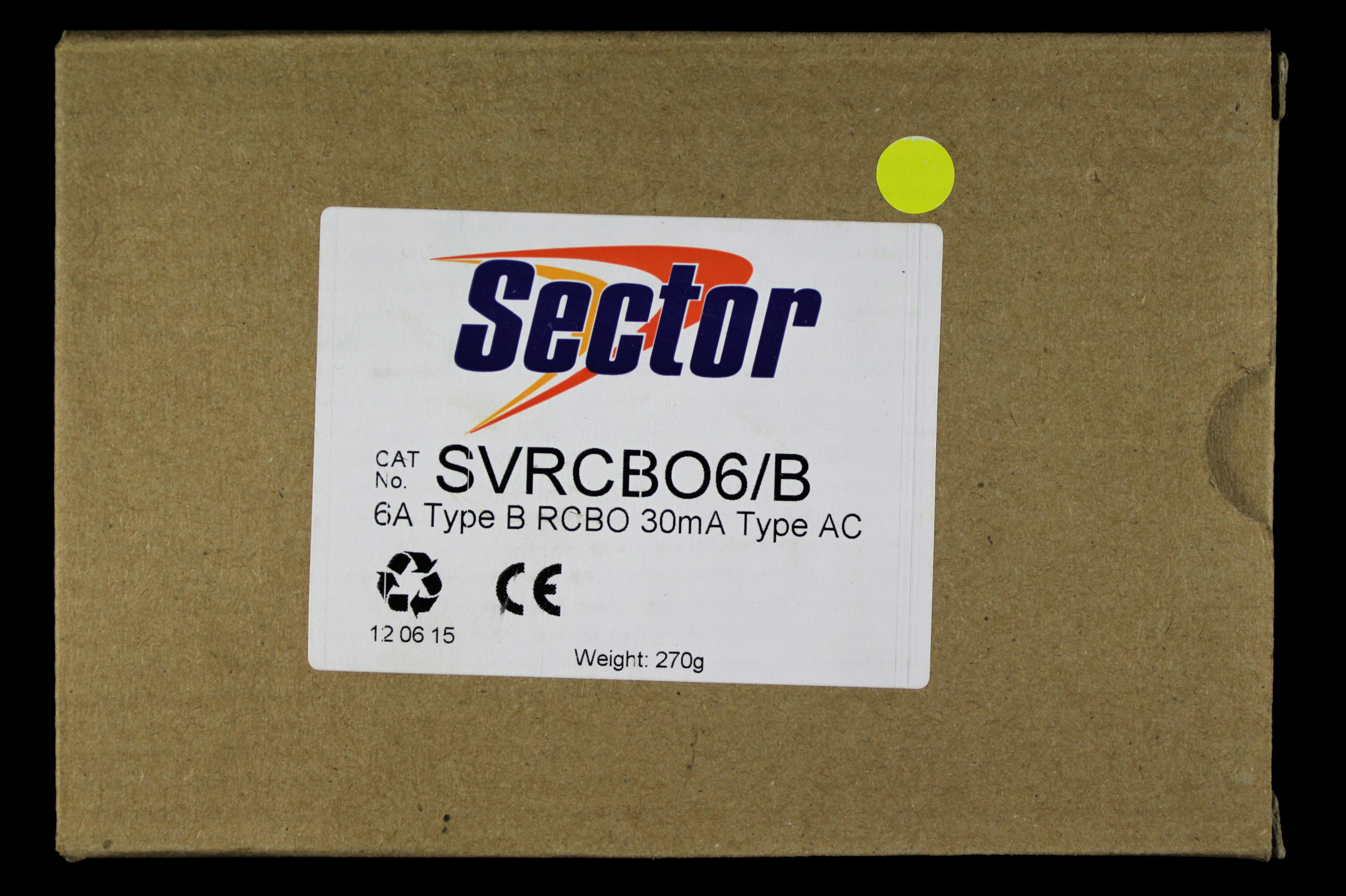 SECTOR 6 AMP CURVE B 6kA 30mA RCBO TYPE AC SVRCBO6/B