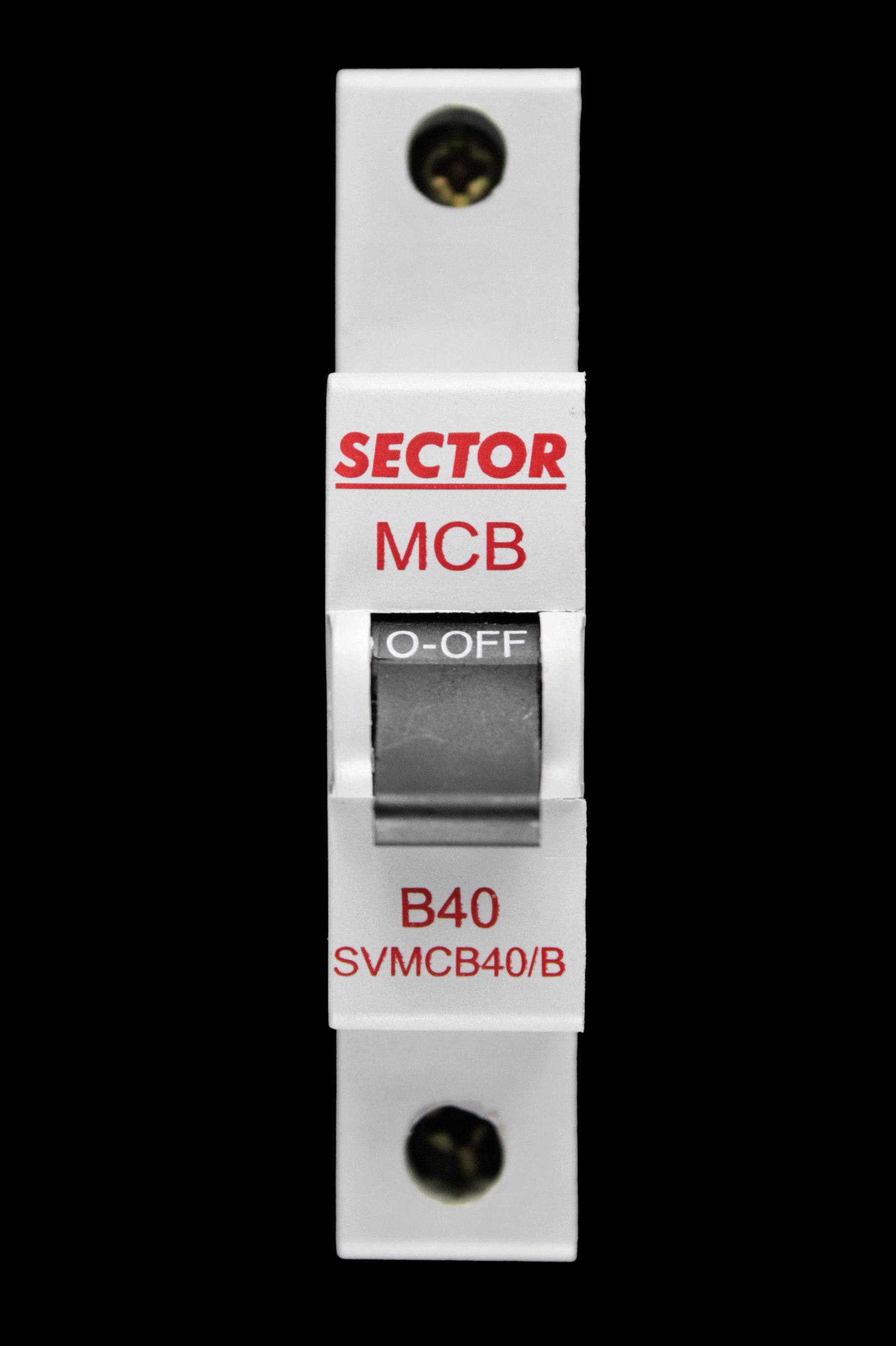 SECTOR 40 AMP CURVE B 6kA MCB CIRCUIT BREAKER SVMCB40/B RED
