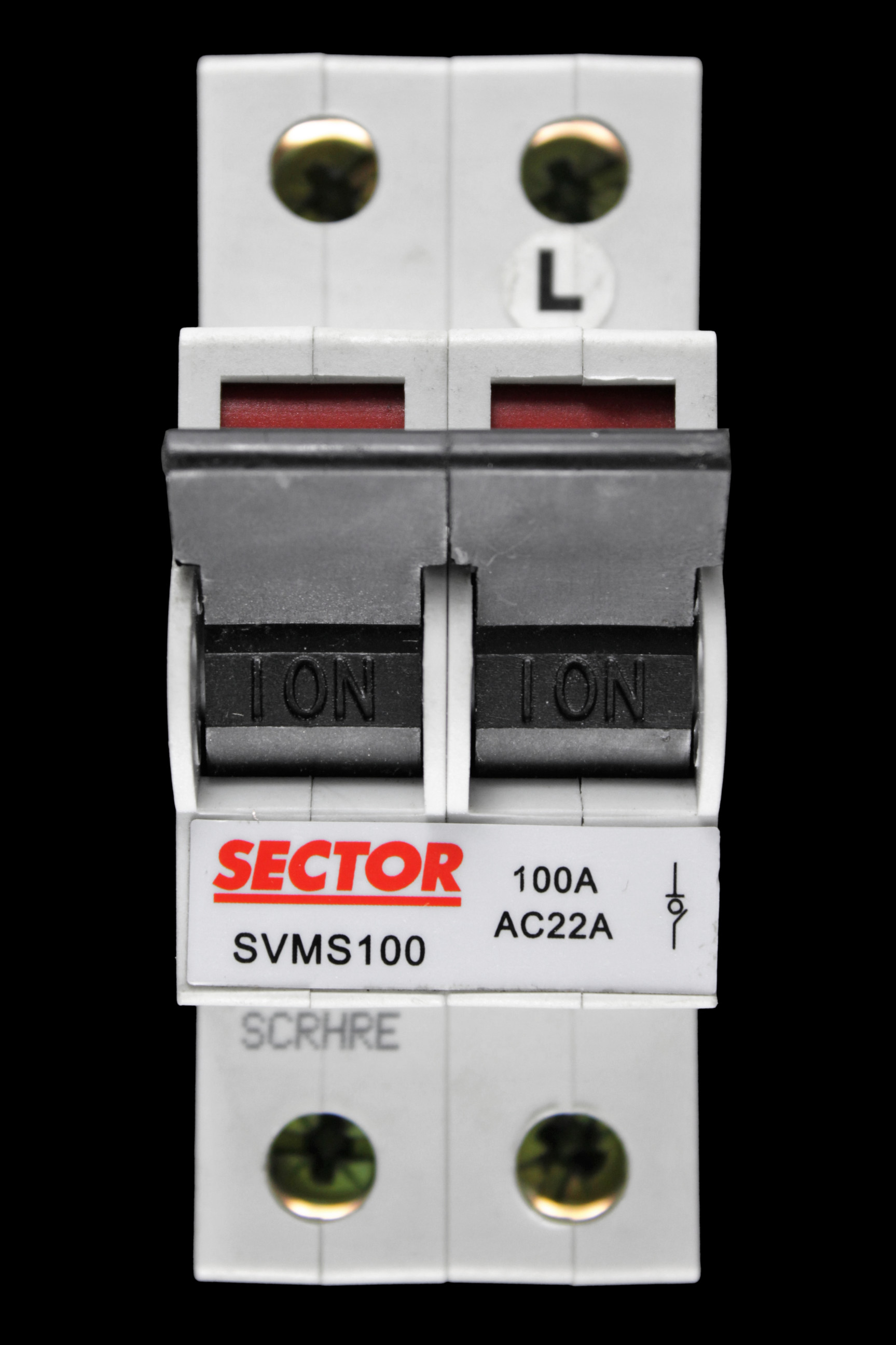 SECTOR 100 AMP DOUBLE POLE MAIN SWITCH DISCONNECTOR SVMS100 RED