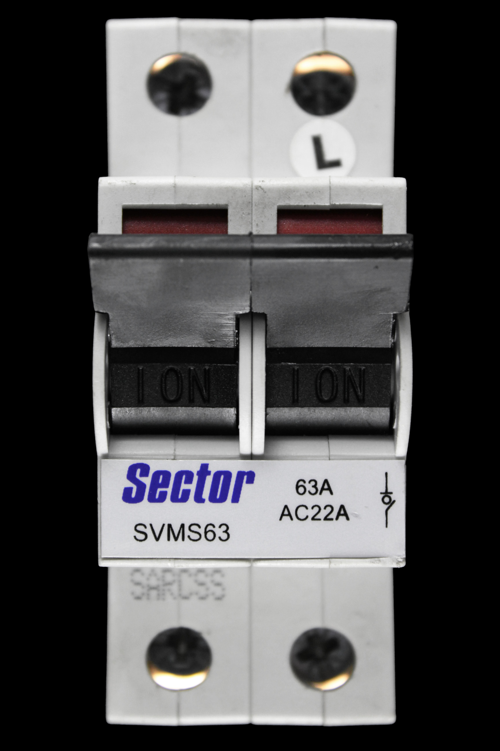 SECTOR 63 AMP DOUBLE POLE MAIN SWITCH DISCONNECTOR SVMS63 BLUE