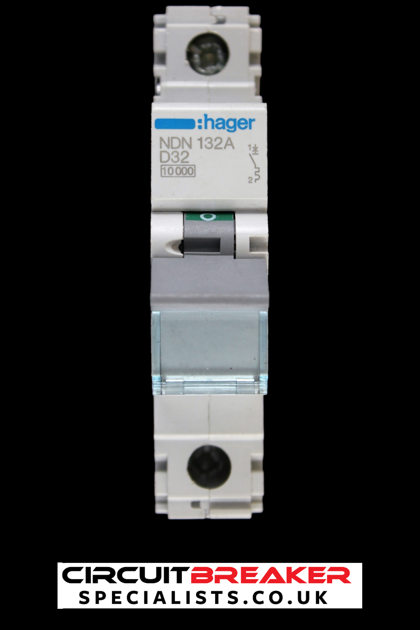 HAGER 32 AMP CURVE D 10kA MCB CIRCUIT BREAKER NDN132A 461897