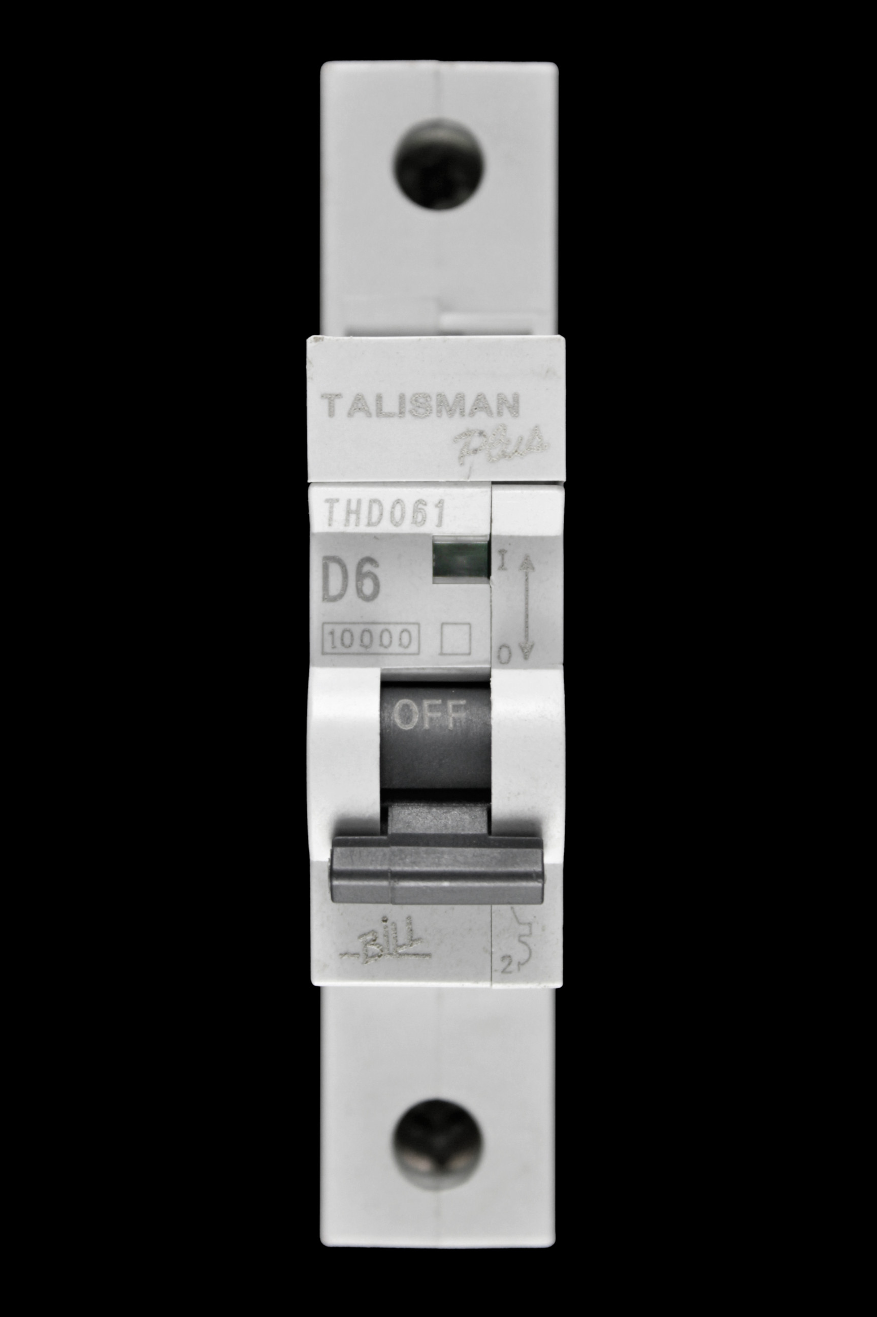BILL 6 AMP CURVE D 10kA MCB CIRCUIT BREAKER THD061