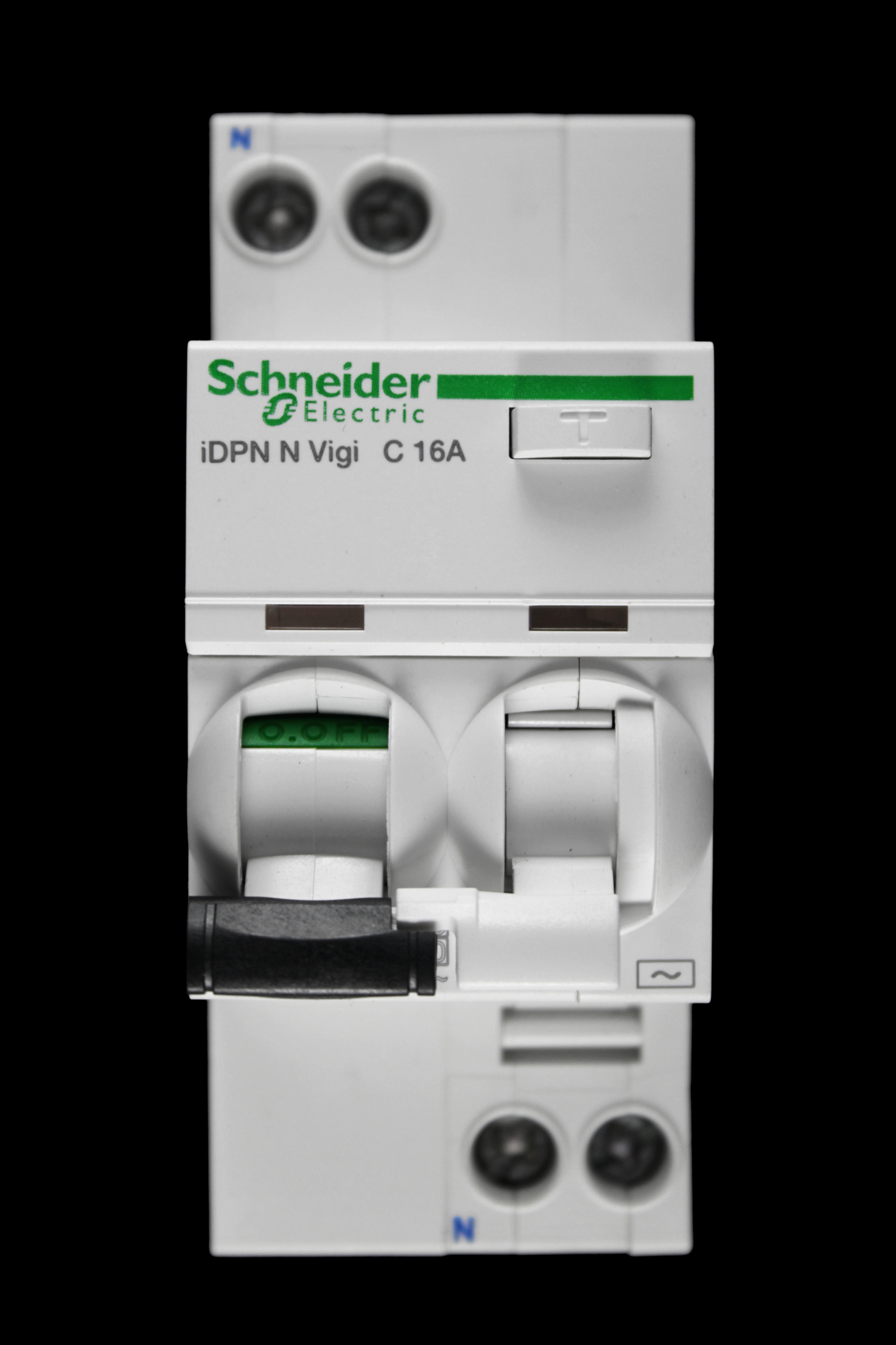 SCHNEIDER 16 AMP CURVE C 6kA 30mA DOUBLE POLE RCBO TYPE AC IDPN N VIGI A9D31616