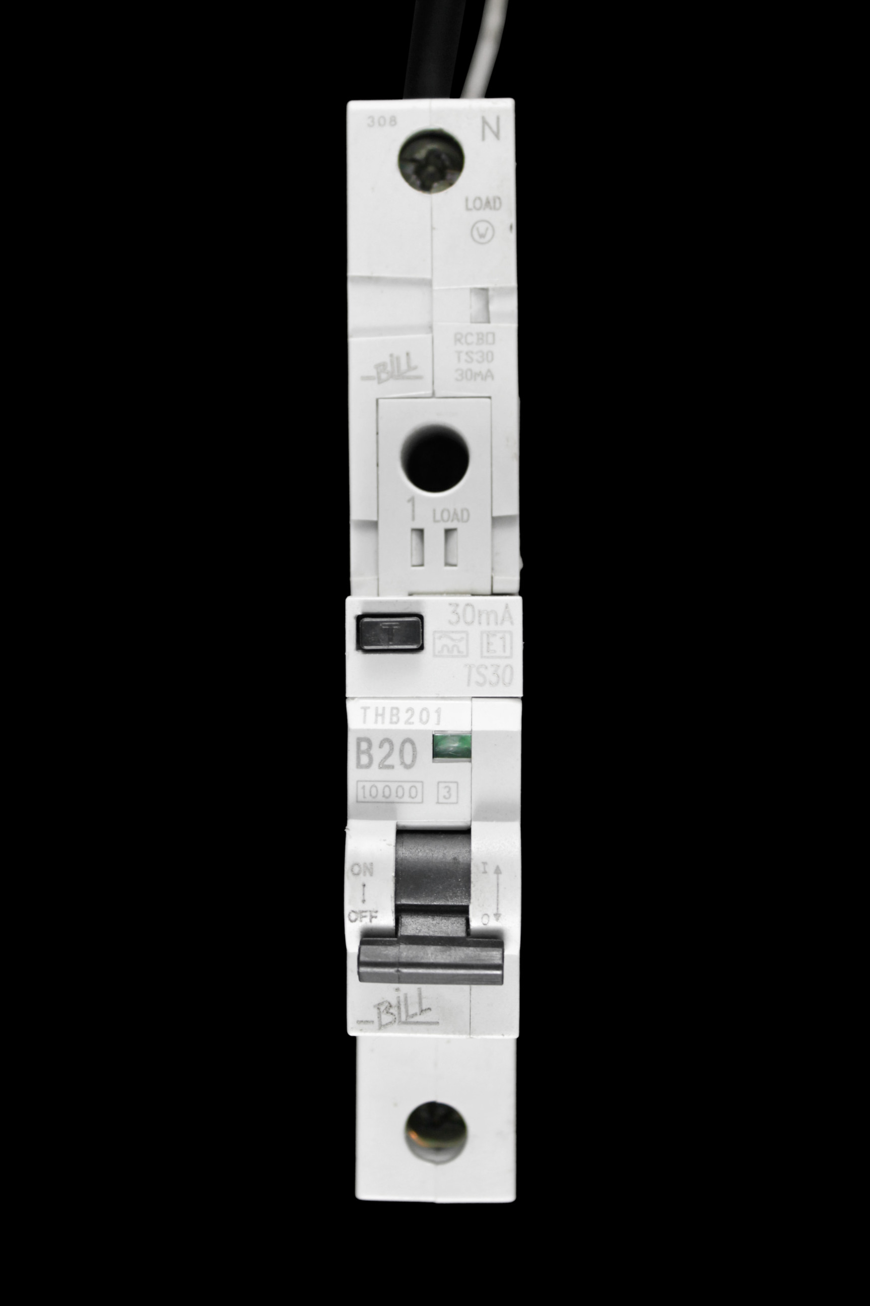 BILL 20 AMP CURVE B 10kA 30mA RCBO POD TS30