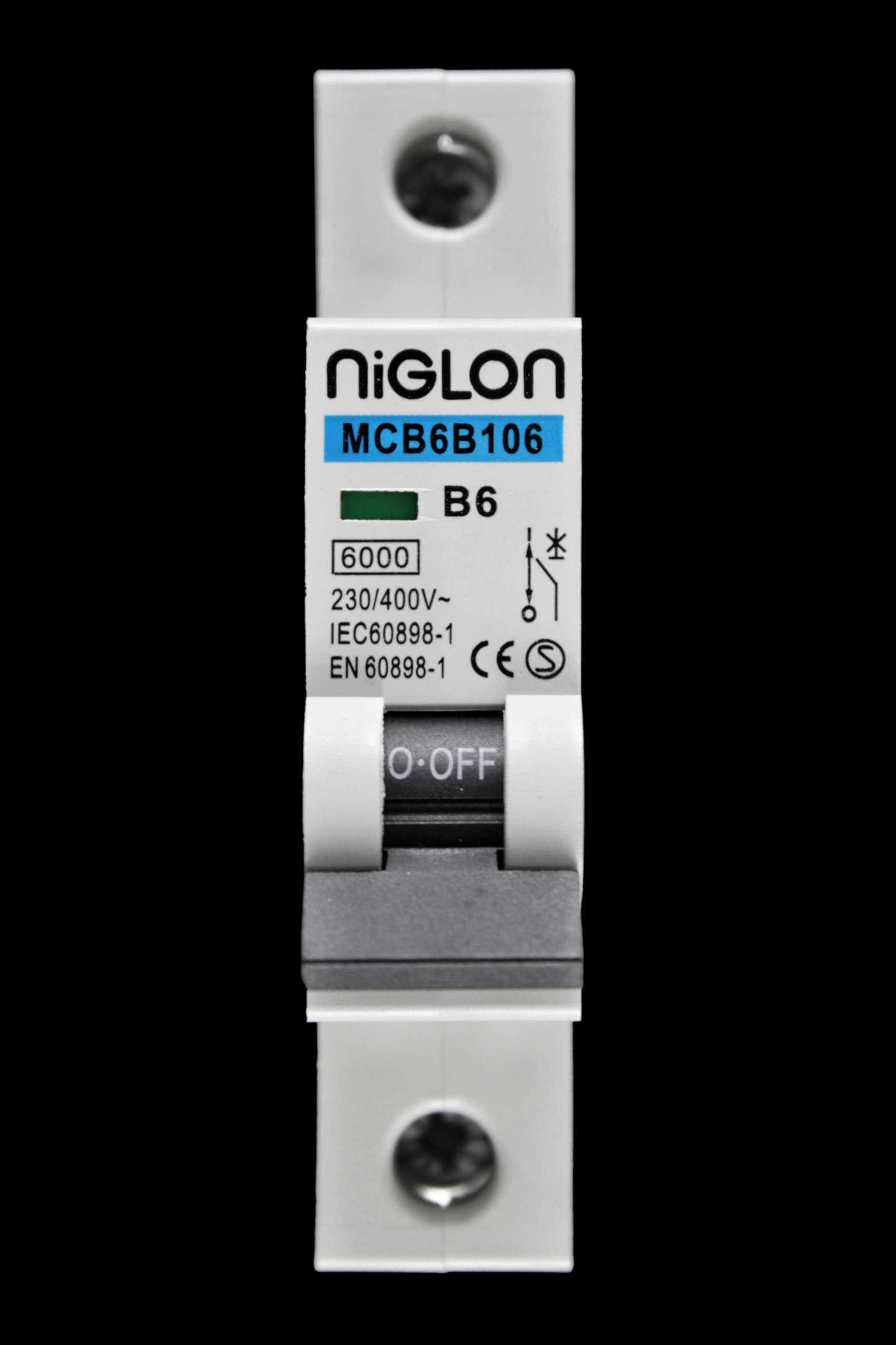 NIGLON 6 AMP CURVE B 6kA MCB CIRCUIT BREAKER MCB6B106 B