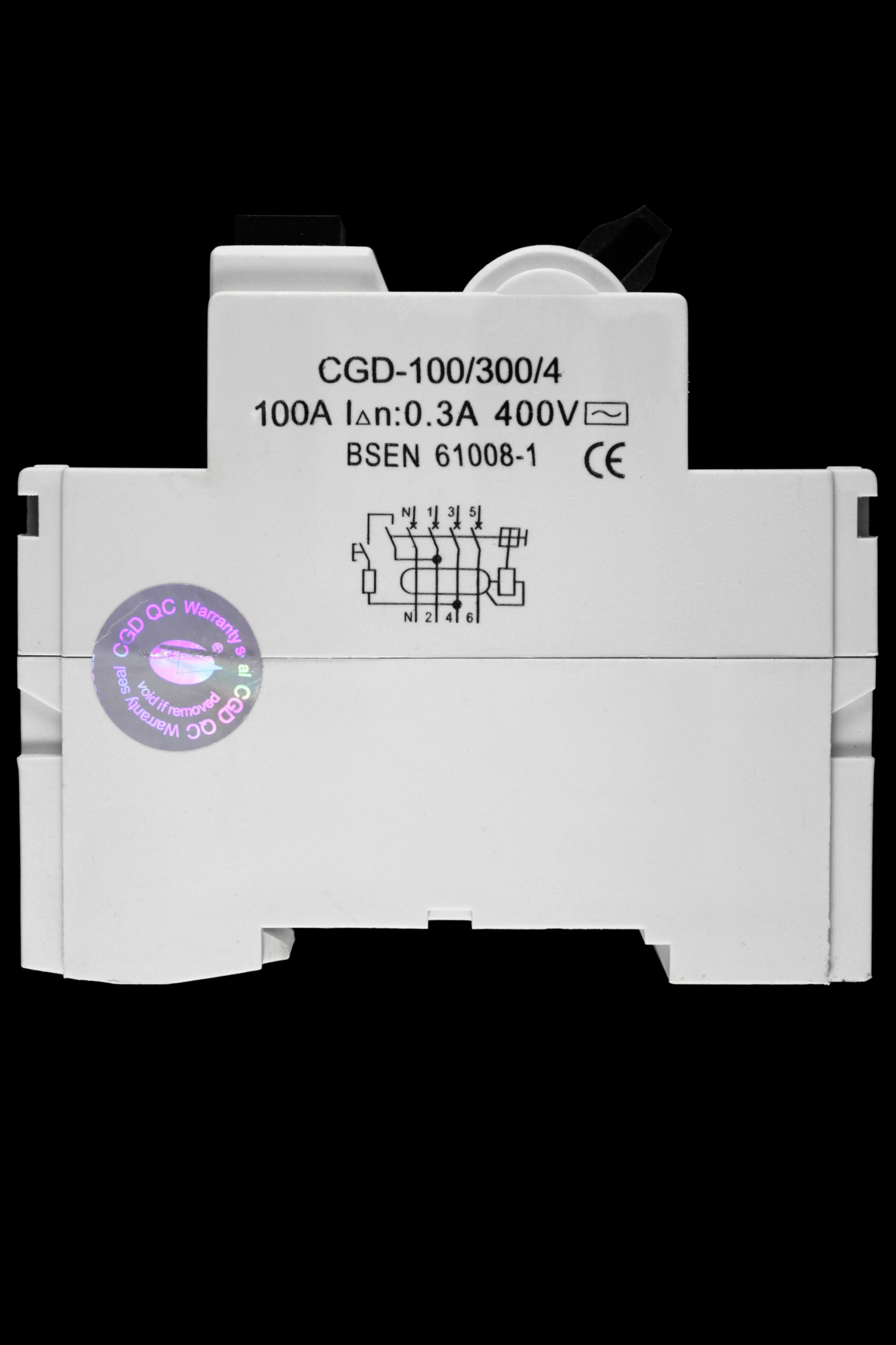 CGD 100 AMP 300mA FOUR POLE RCCB RCD CGD-100/300/4